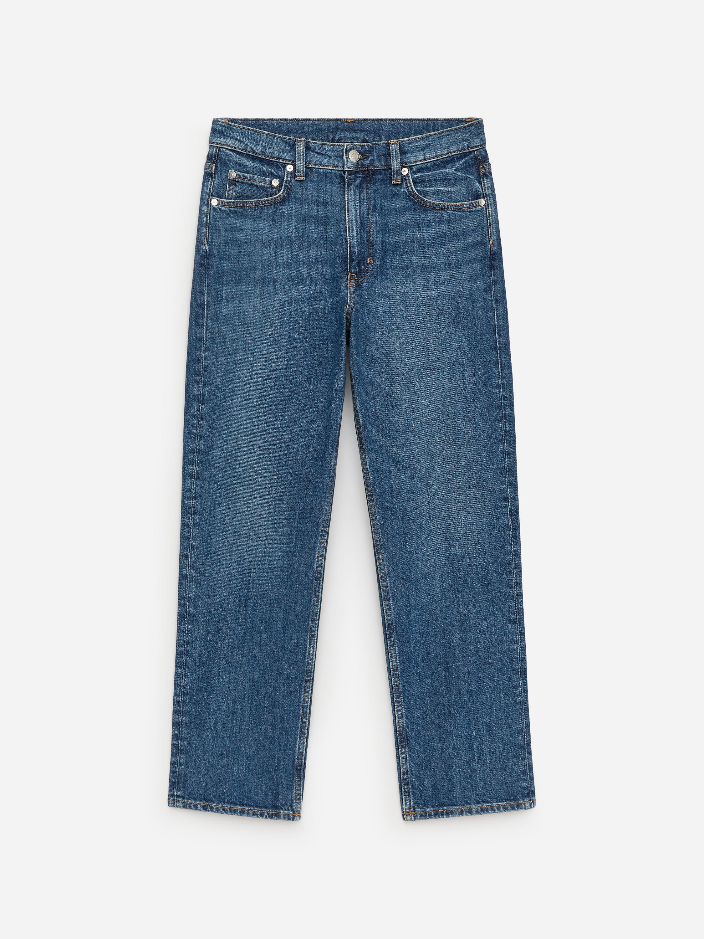 Cropped Slim Jeans - Blue - Image 7