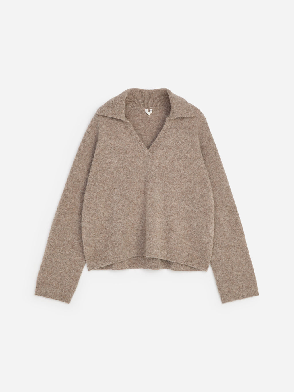 Alpaca-Wool Blend Jumper - Beige - Image 5