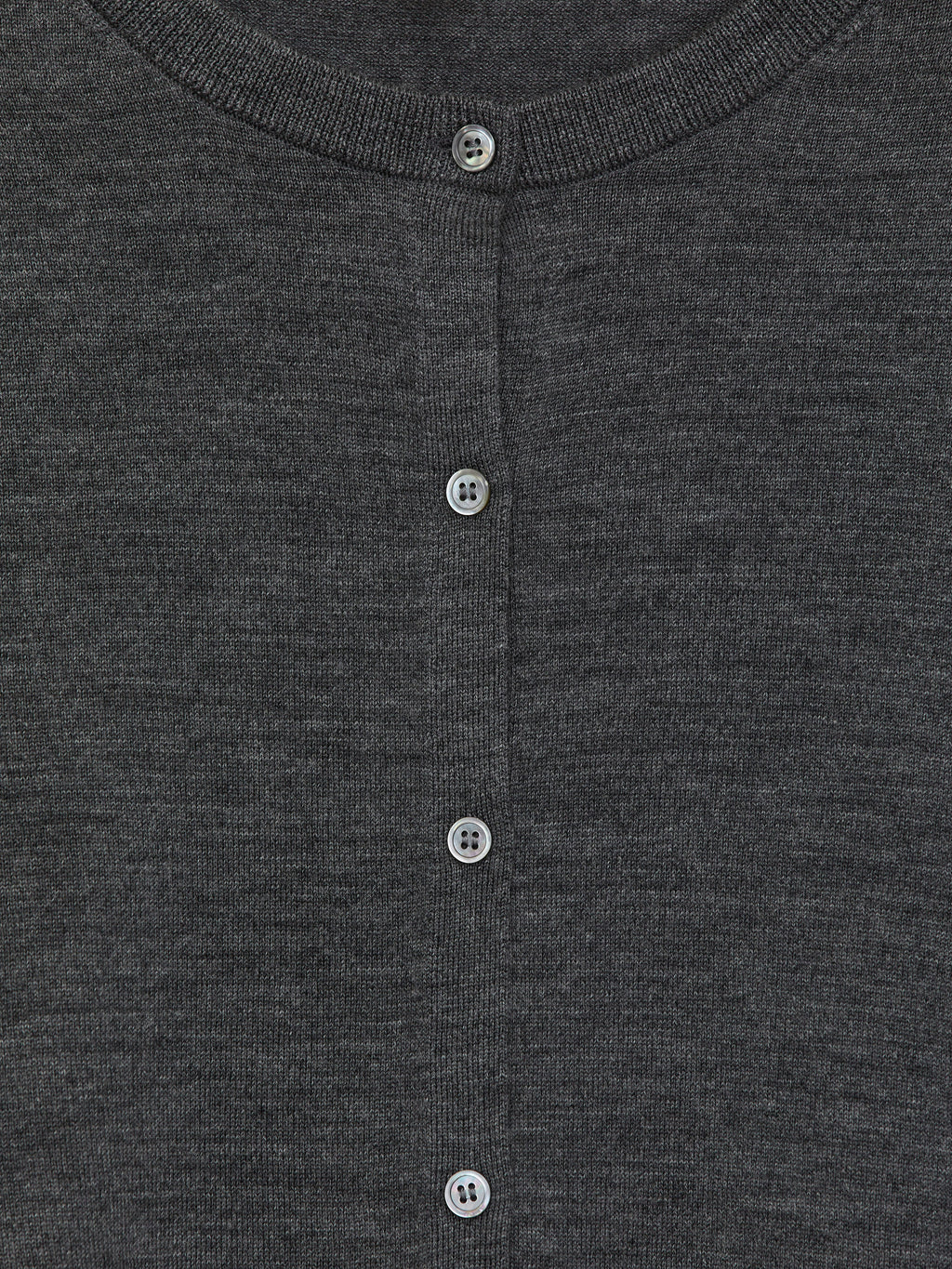 Merino Wool Cardigan - Grey - Image 6