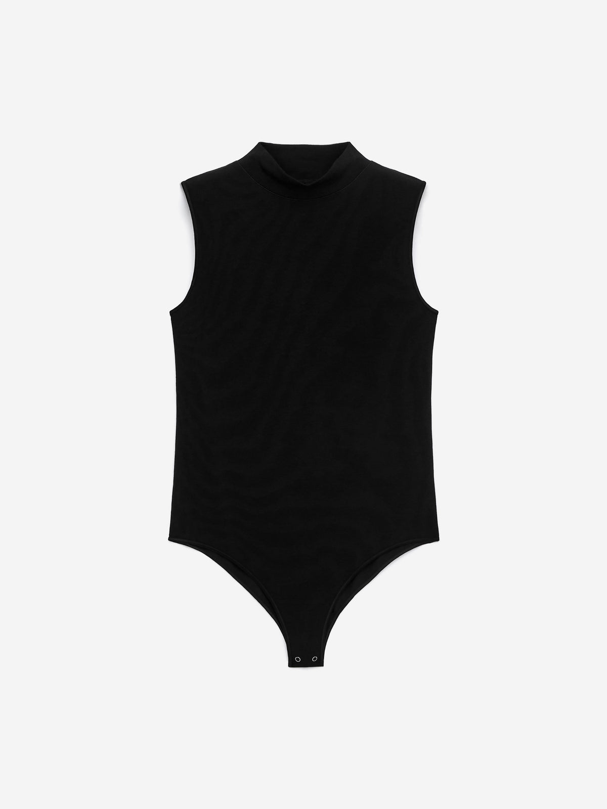 Stretch Mock-Neck Bodysuit - Black