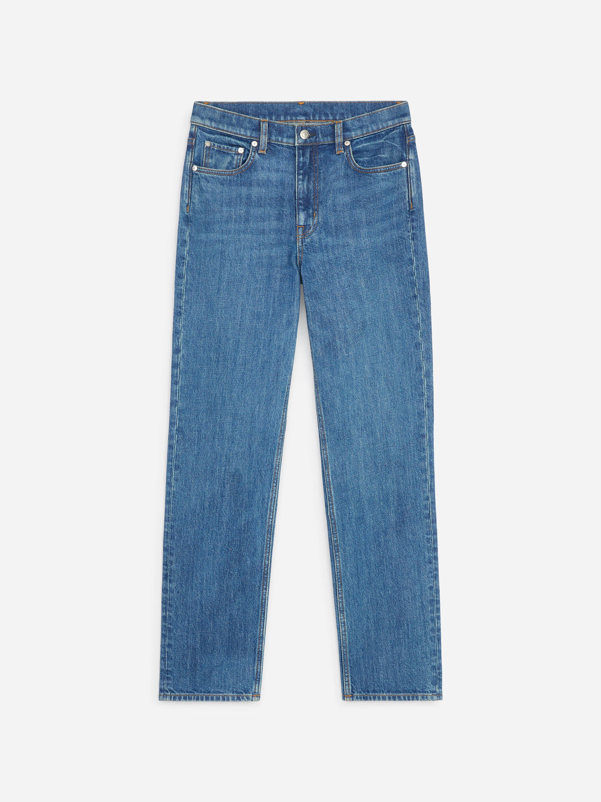 Long Slim Jeans - Blue - Image 6
