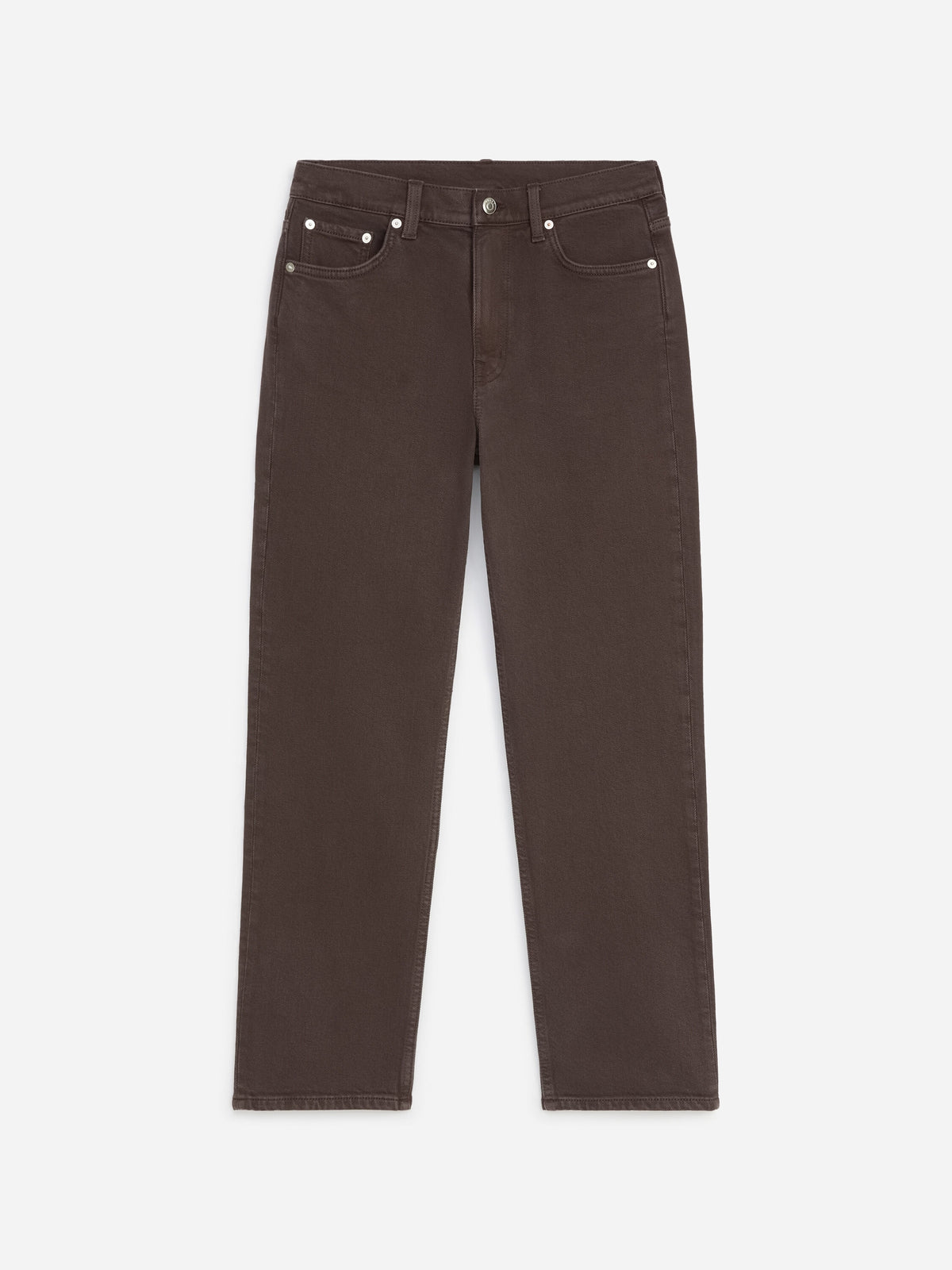 Cropped Slim Jeans - Brown - Image 6