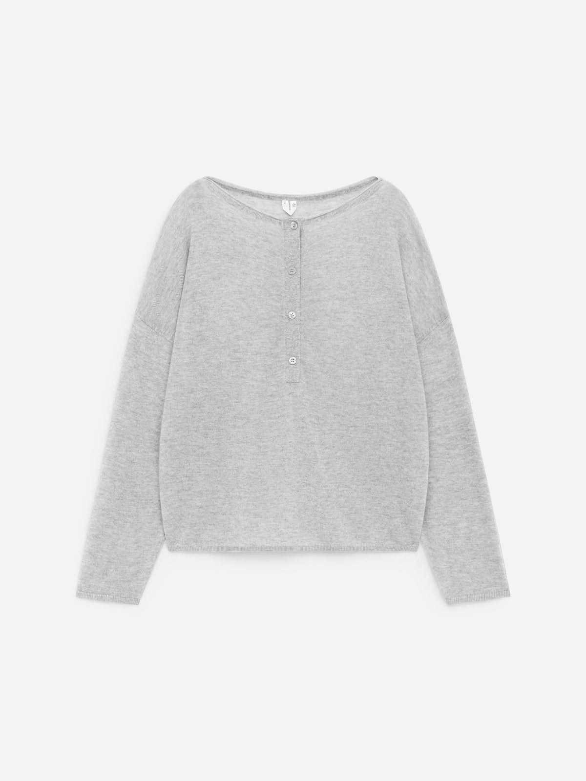 Pure Cashmere Boat-Neck Jumper - Grey