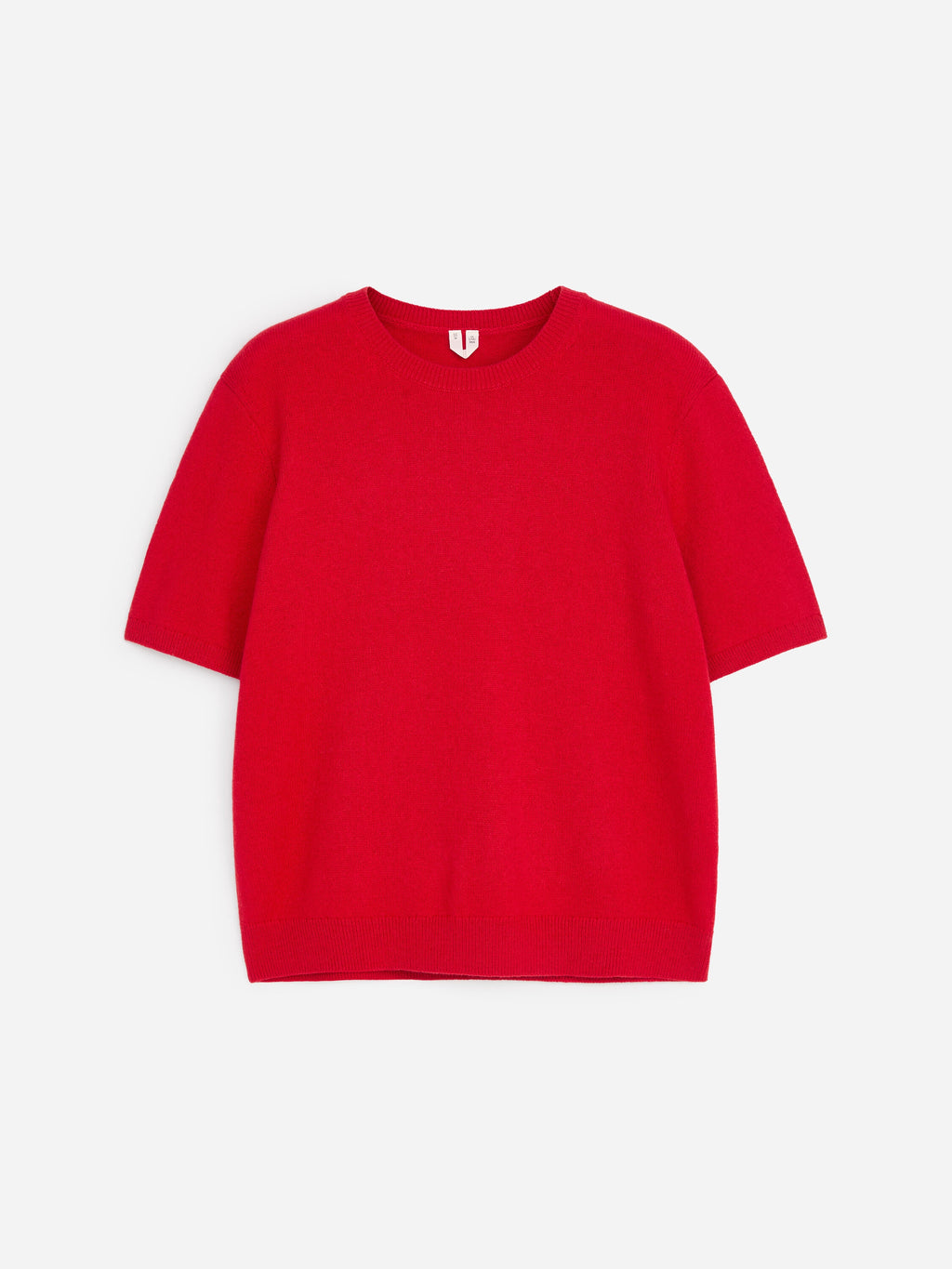 Short-Sleeve Wool-Cotton Jumper - Red - Image 5