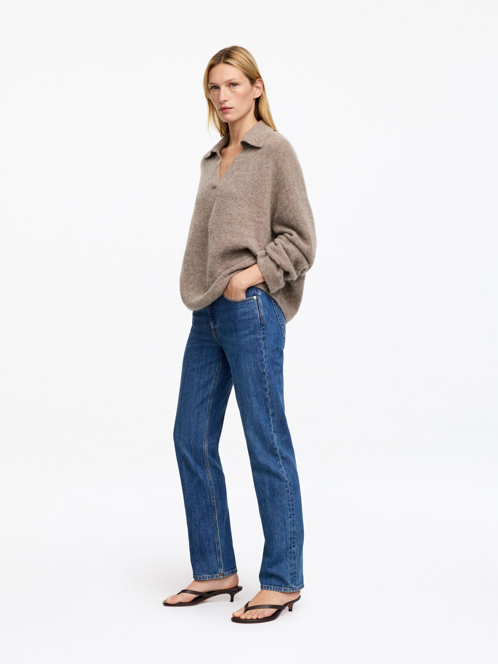 Alpaca-Wool Blend Jumper - Beige - Image 2