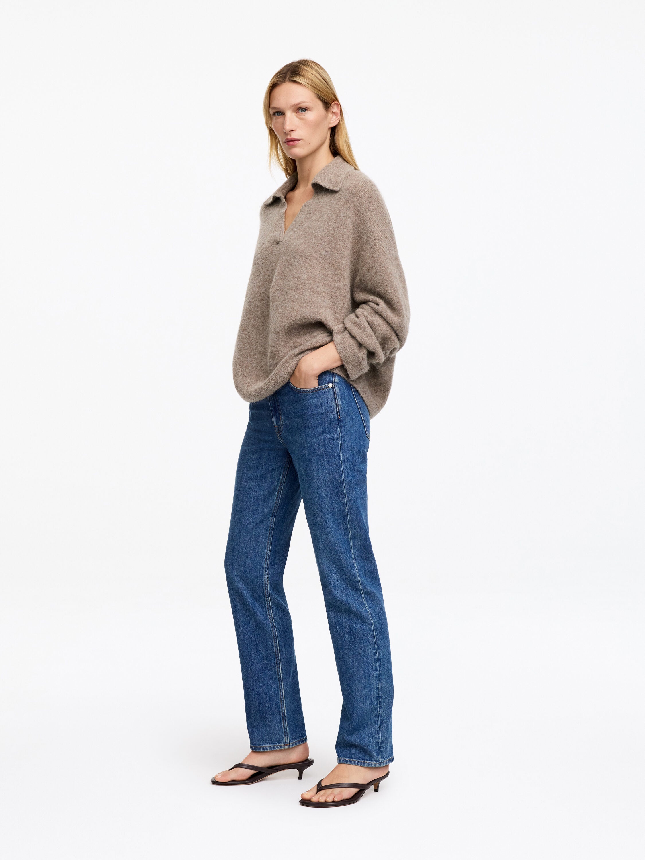 Alpaca-Wool Blend Jumper - Beige - Image 2