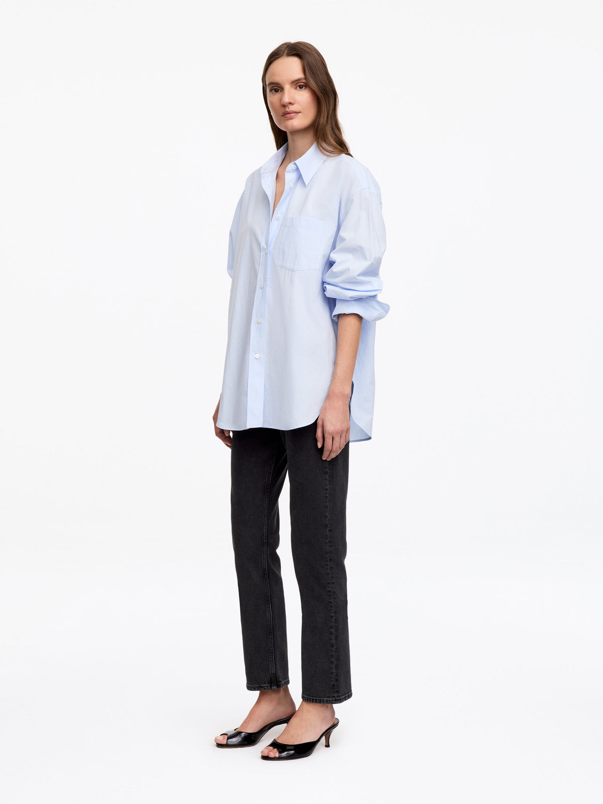 Cropped Slim Jeans - Black - Image 3