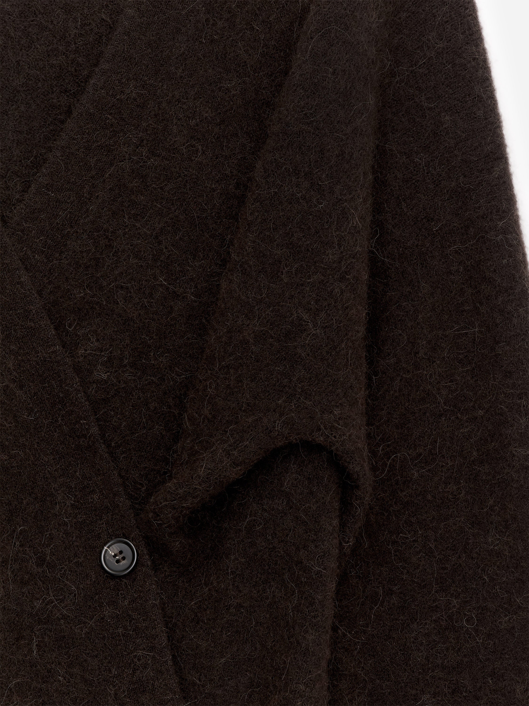Alpaca-Wool Blend Cardigan - Brown - Image 2