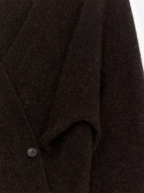 Alpaca-Wool Blend Cardigan - Brown - Image 2