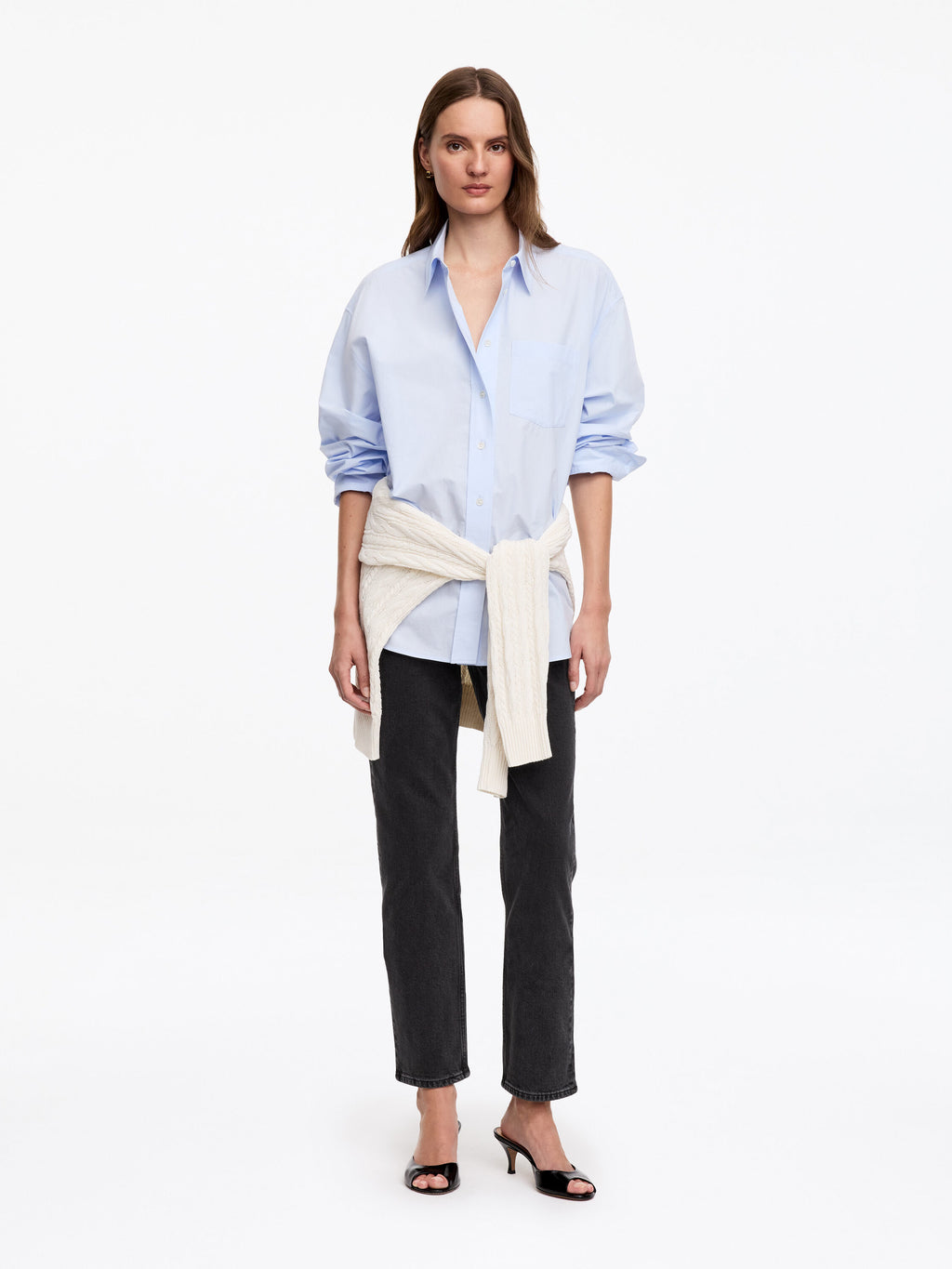 Cropped Slim Jeans - Black