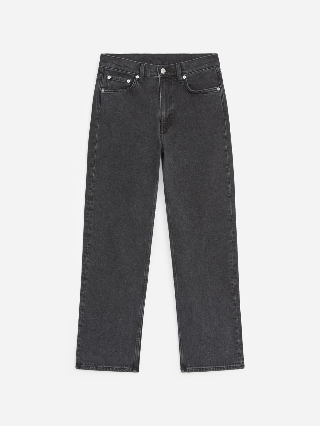 Cropped Slim Jeans - Black - Image 6
