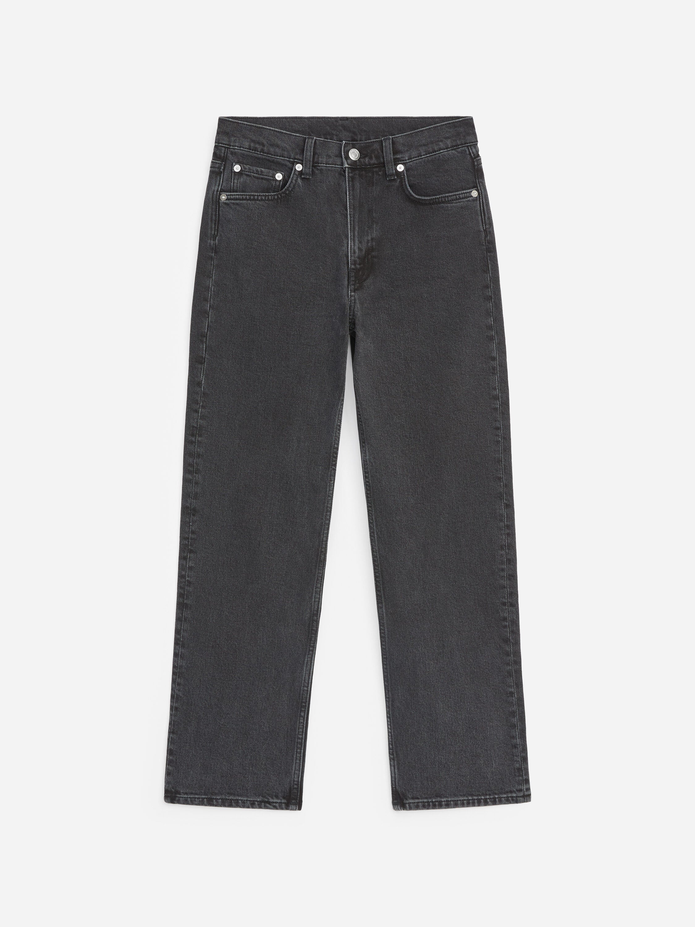 Cropped Slim Jeans - Black - Image 6