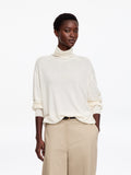 Wool-Lyocell Roll-Neck Jumper - White