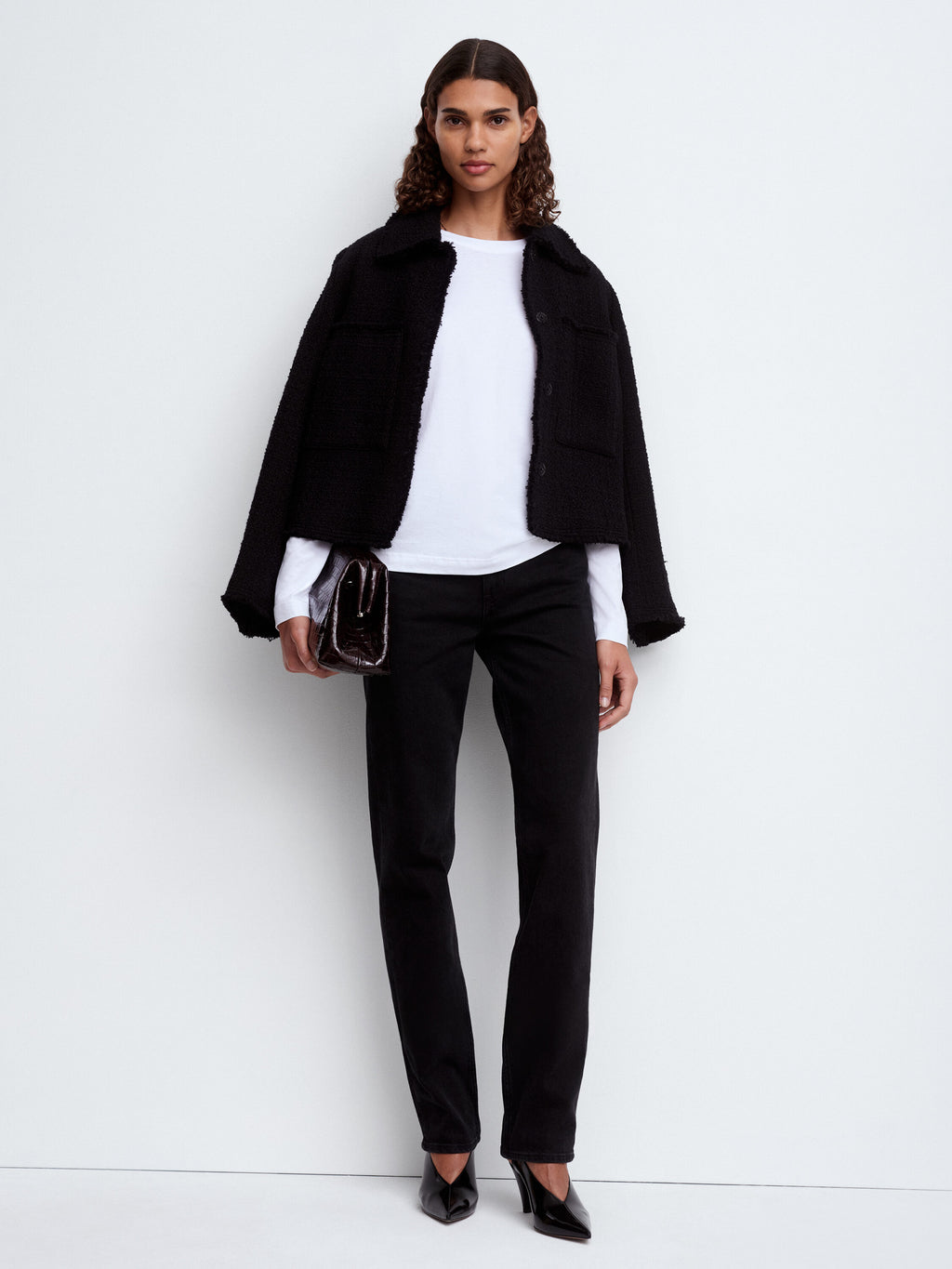 Long Slim Jeans - Black - Image 7