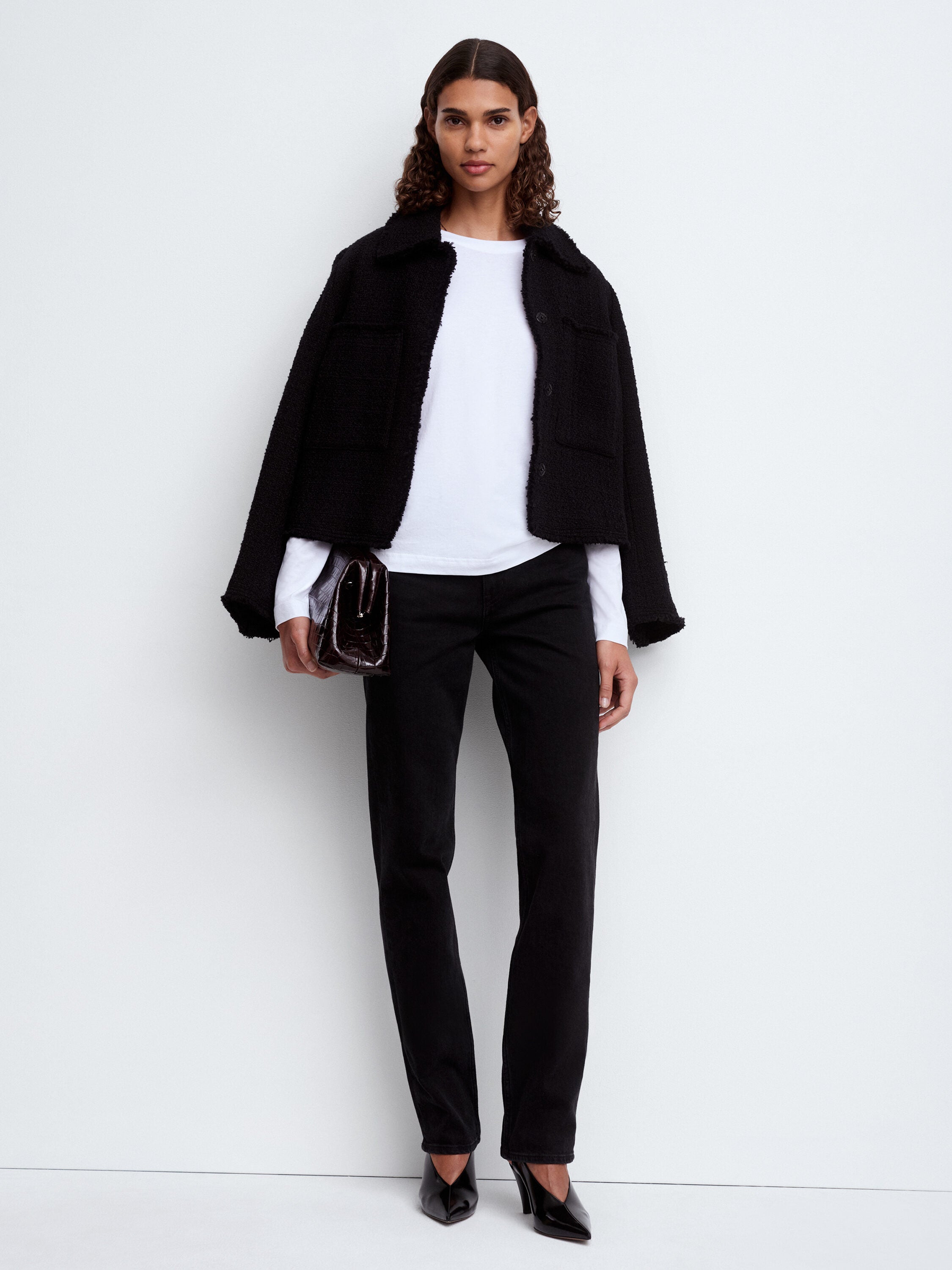 Long Slim Jeans - Black - Image 7