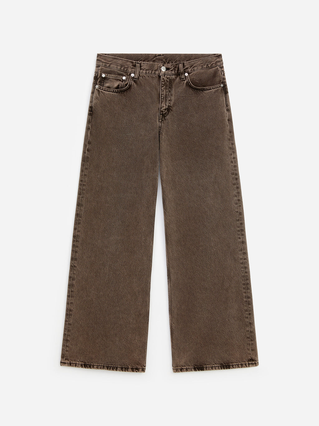 Low Flared Jeans - Brown - Image 6