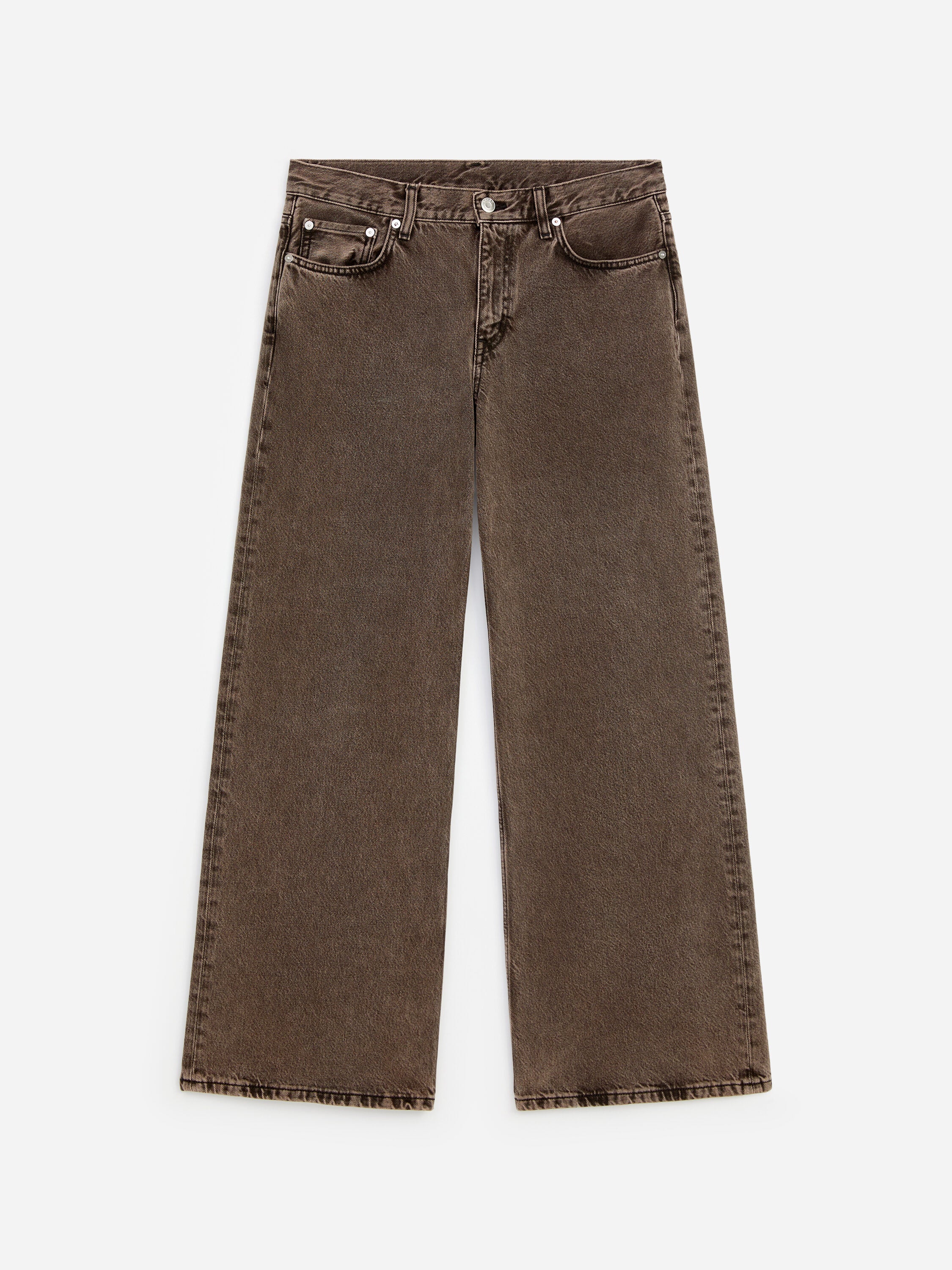 Low Flared Jeans - Brown - Image 6