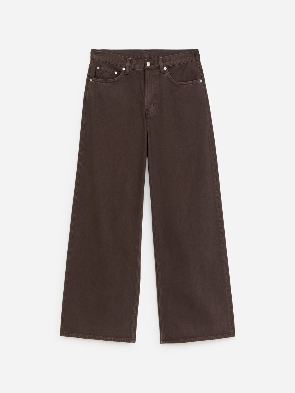 Loose Wide Jeans - Brown