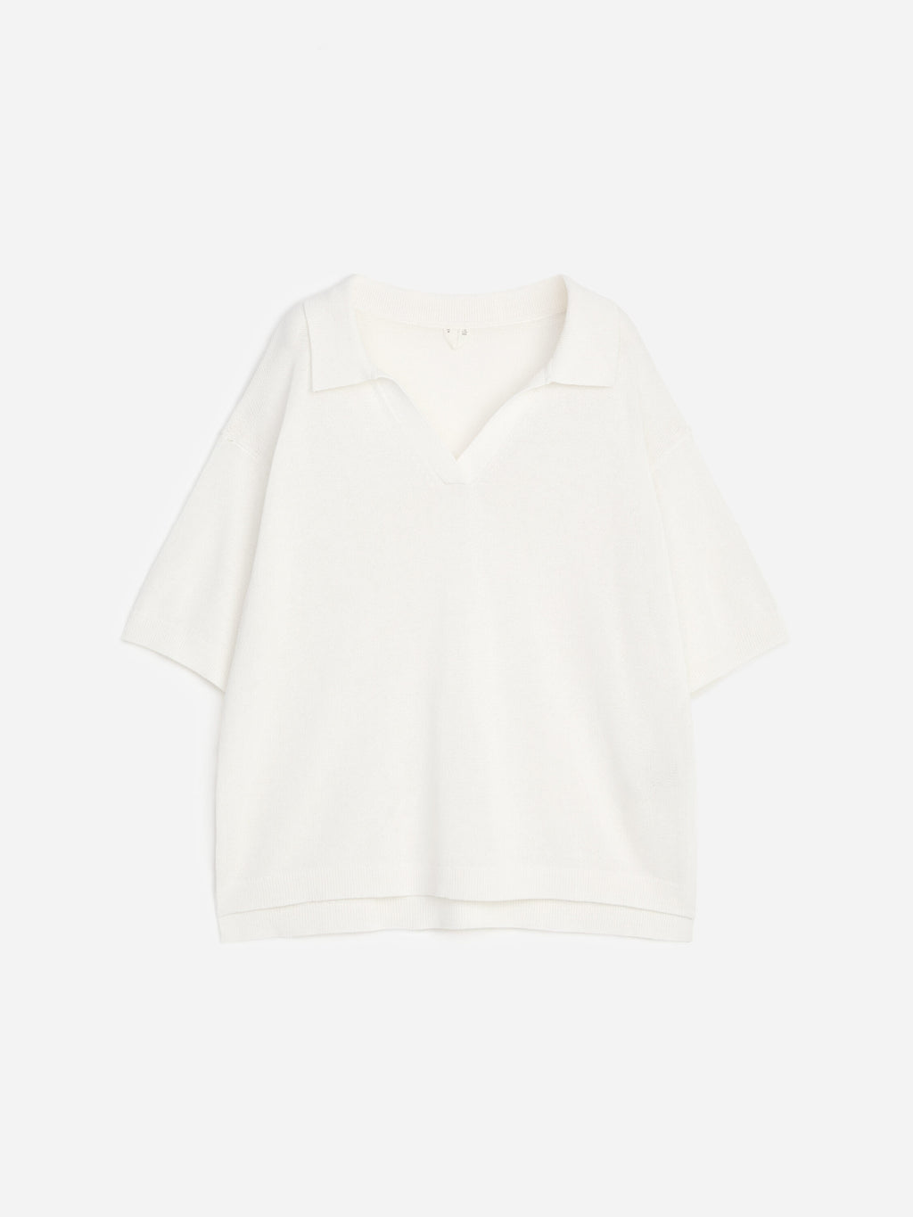 Knitted Polo Jumper - White - Image 5
