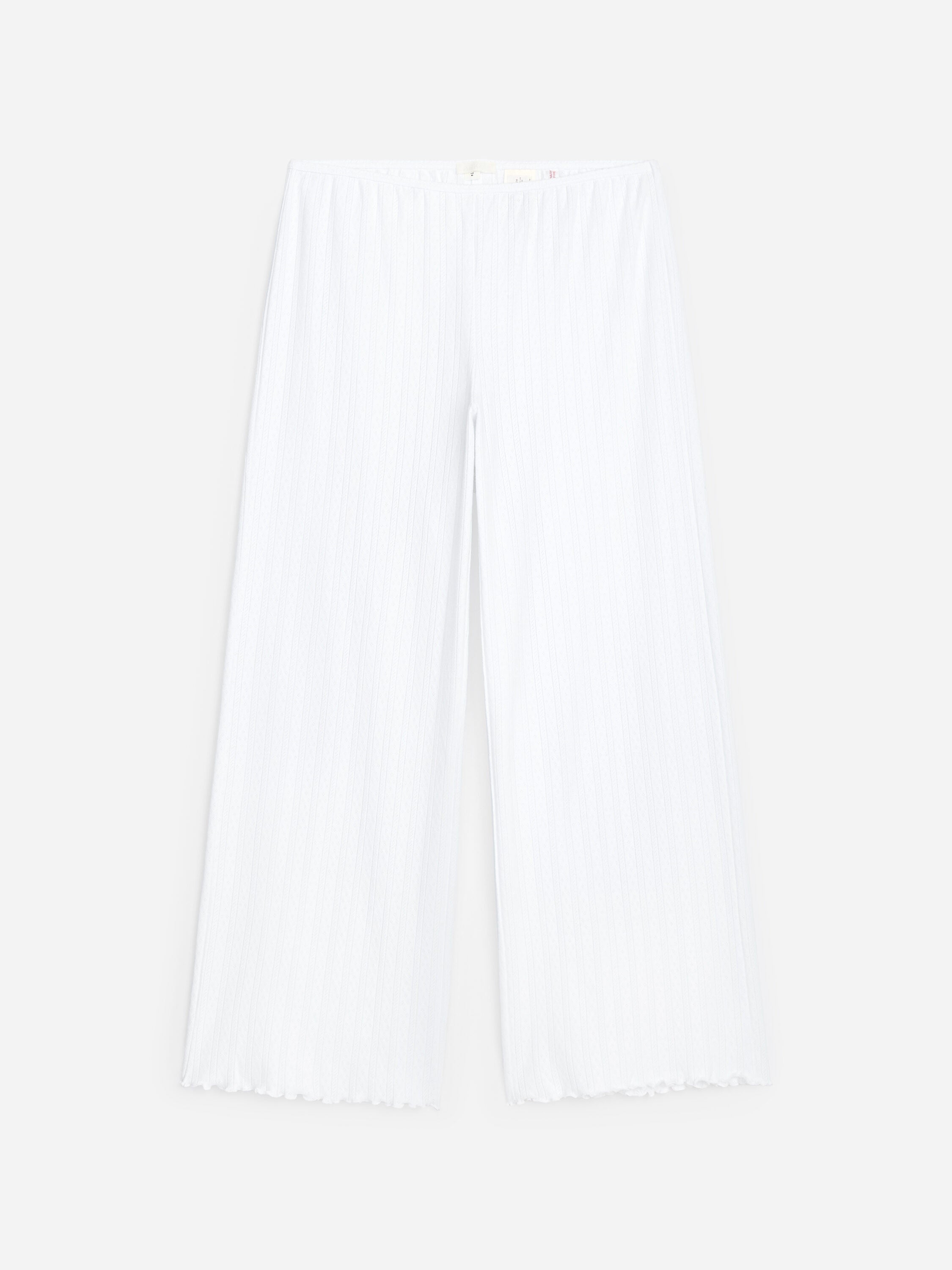 Pointelle-knitted Trousers - White - Image 5