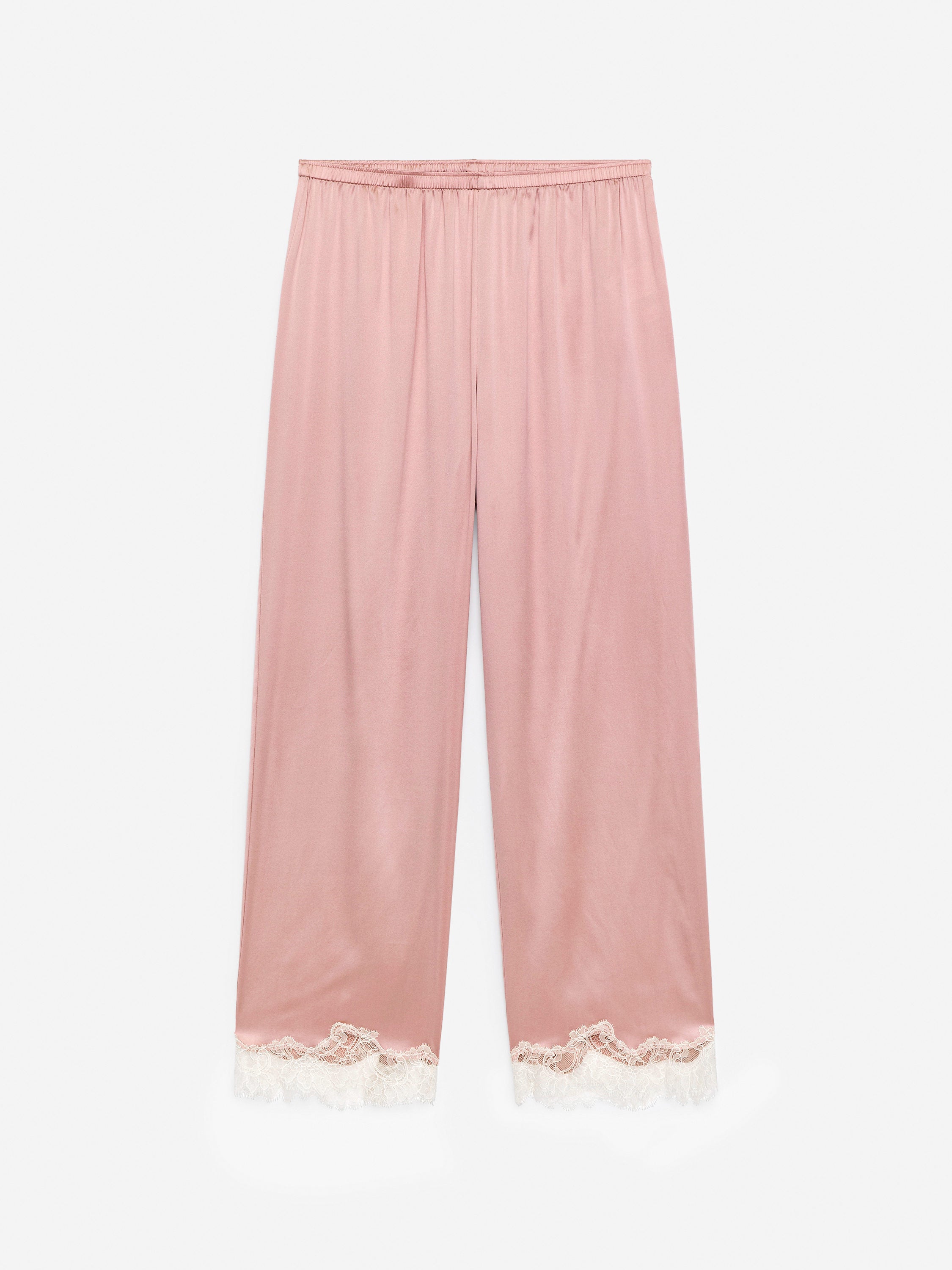 Silk Stretch Trousers - Pink