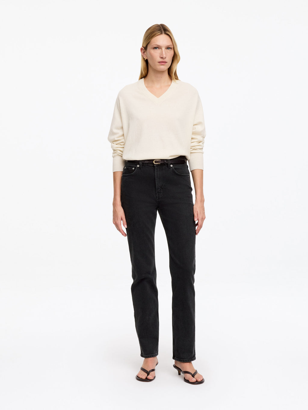 Long Slim Jeans - Black