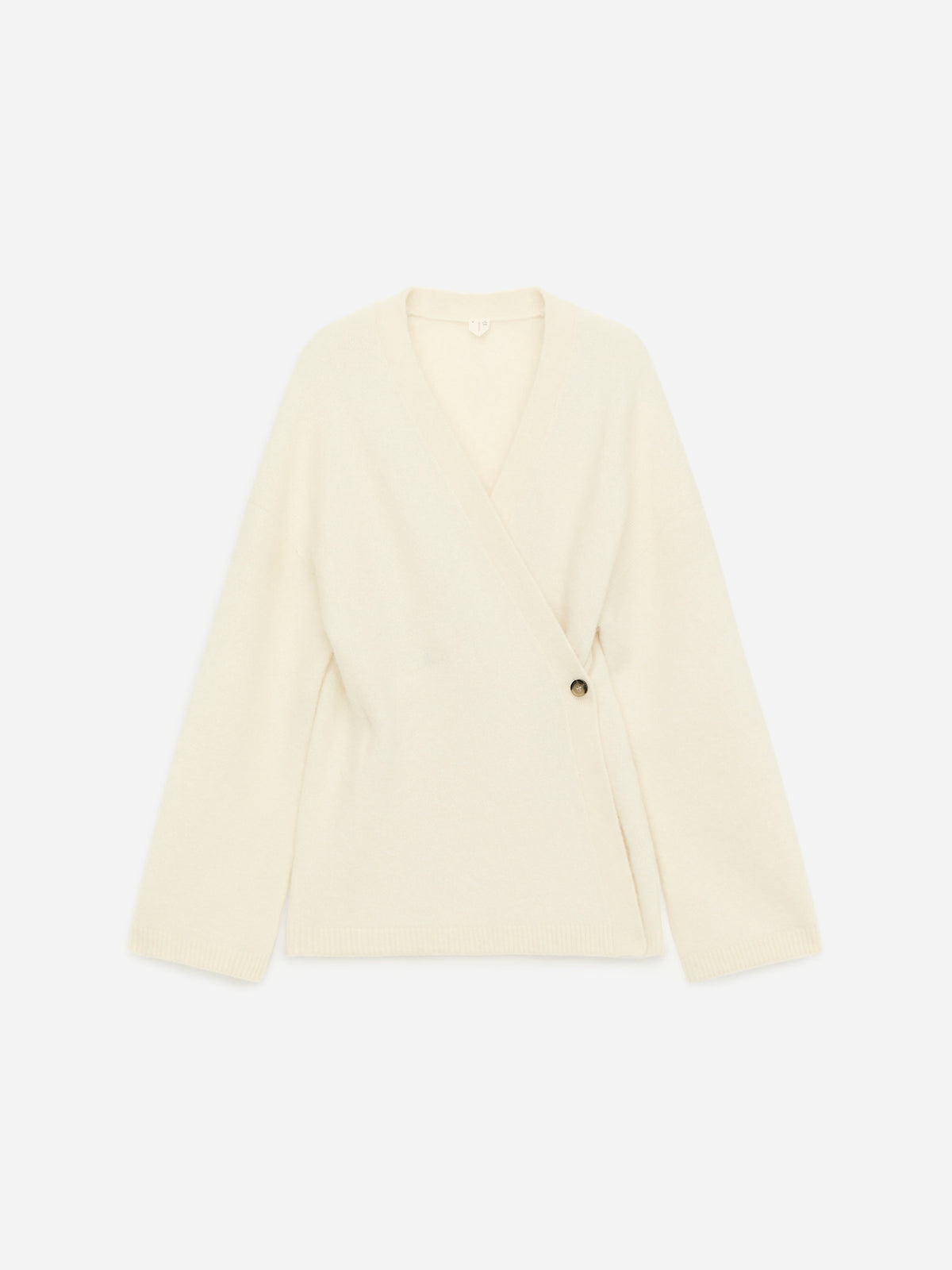 Alpaca-Wool Blend Cardigan - White