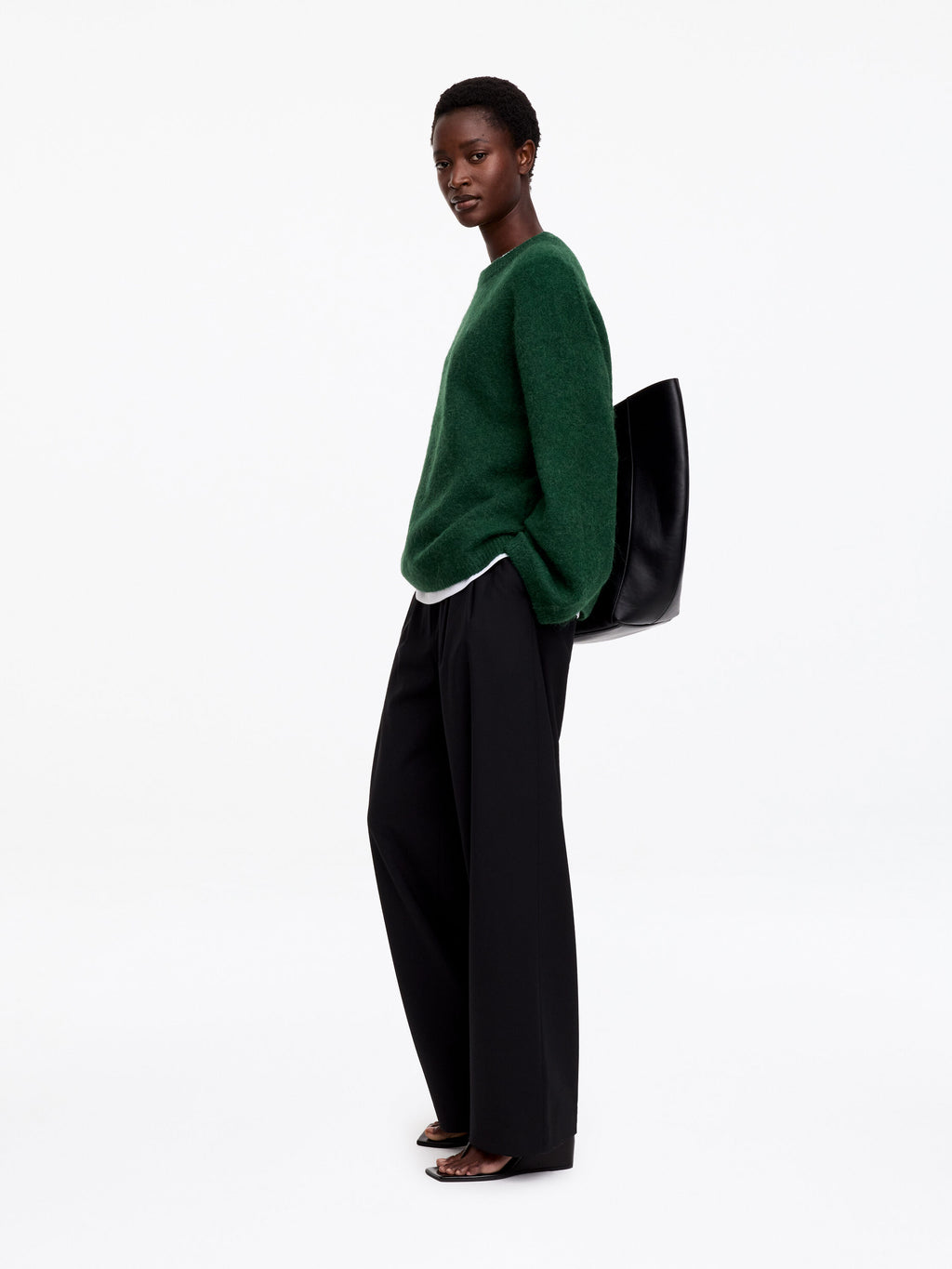 Alpaca-Wool Blend Jumper - Green - Image 2