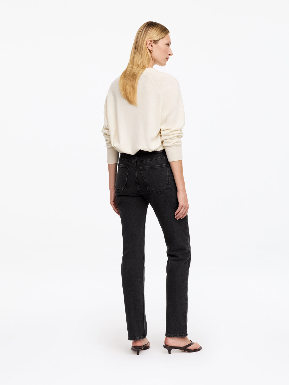 Long Slim Jeans - Black - Image 4