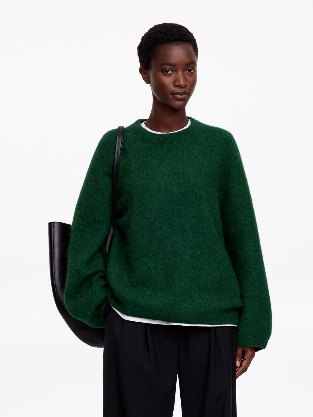 Alpaca-Wool Blend Jumper - Green