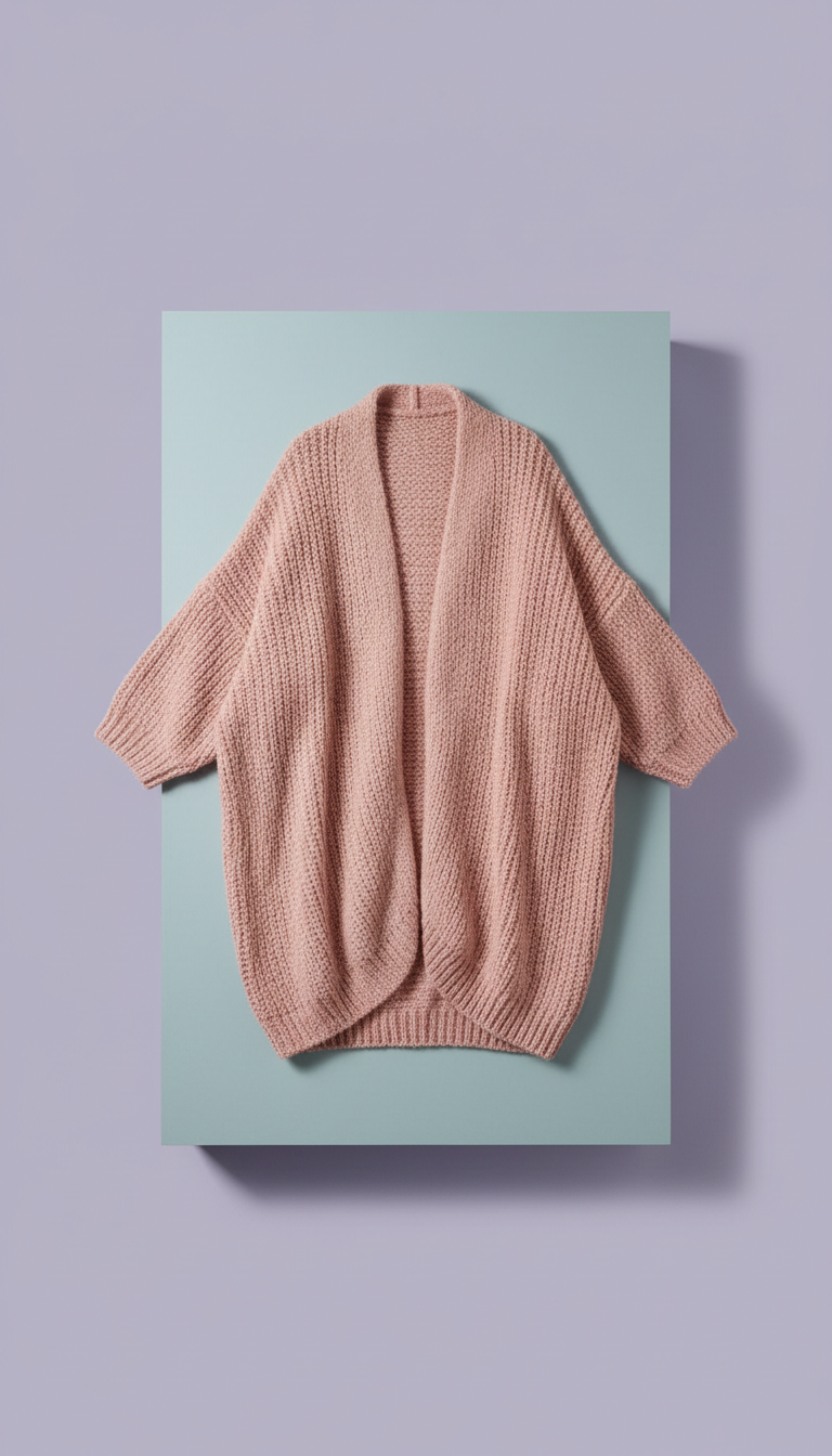 Rose Quartz oversized cardigan