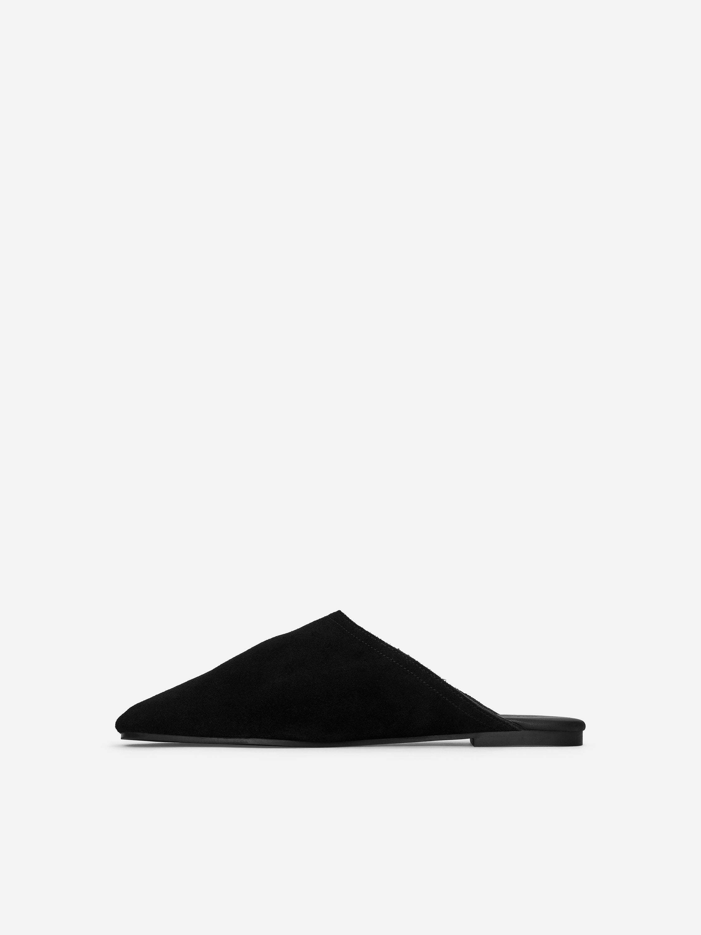 Suede Travel Slippers - Black - Image 3