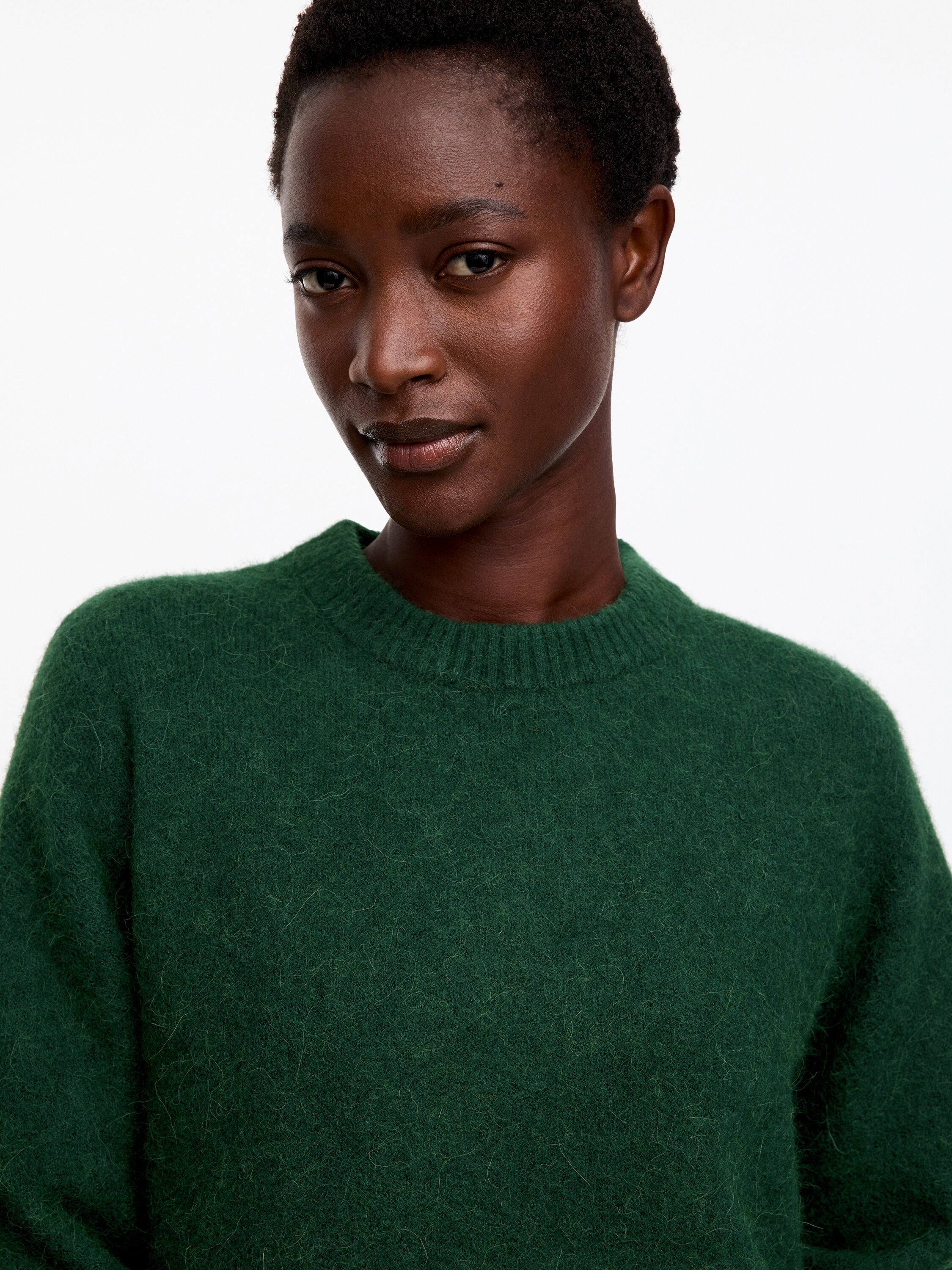 Alpaca-Wool Blend Jumper - Green - Image 4