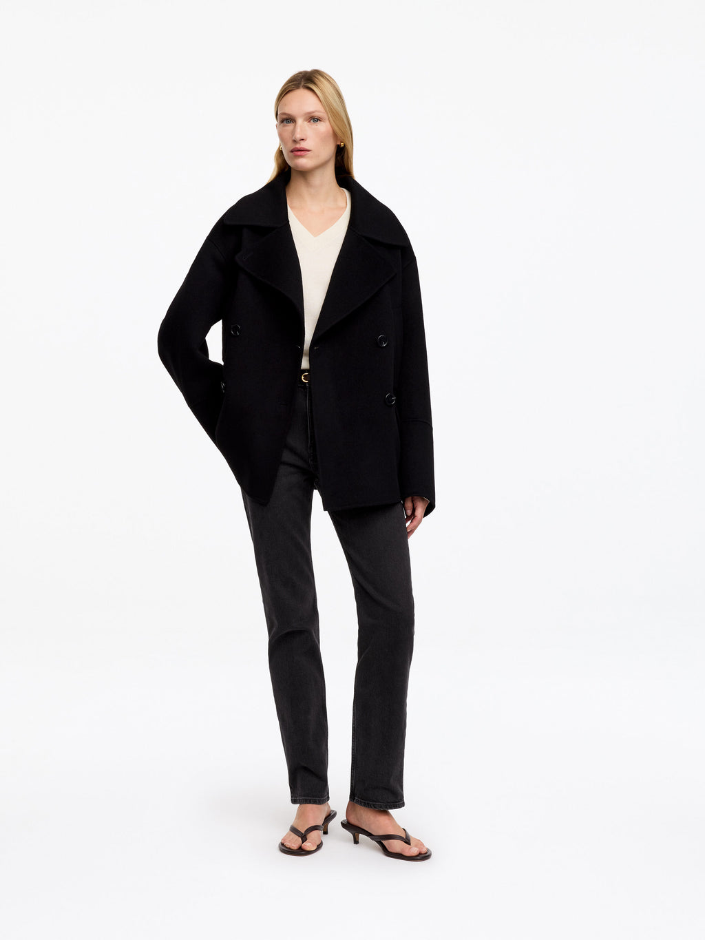Long Slim Jeans - Black - Image 2