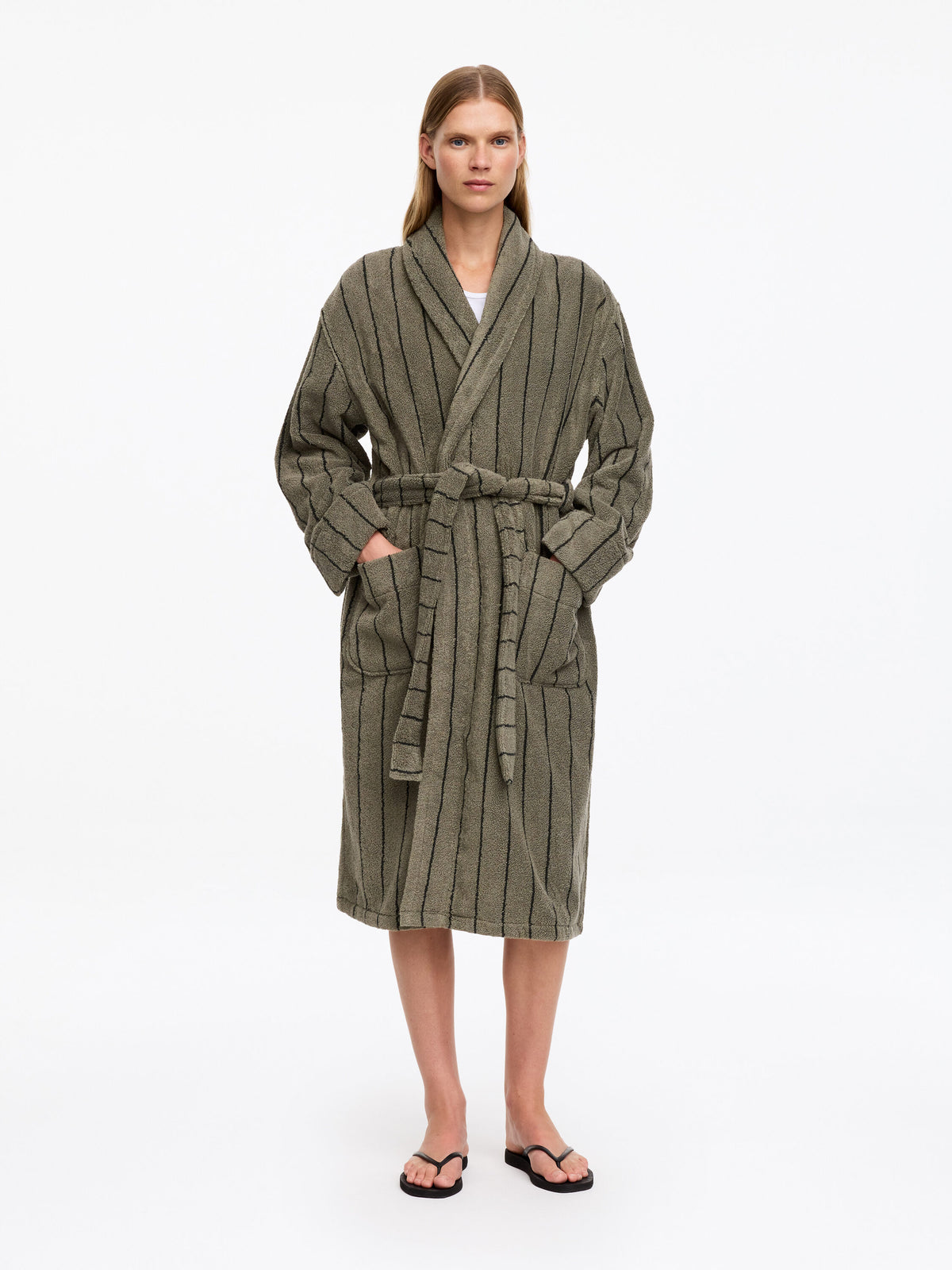 Unisex Cotton Terry Bathrobe - Green