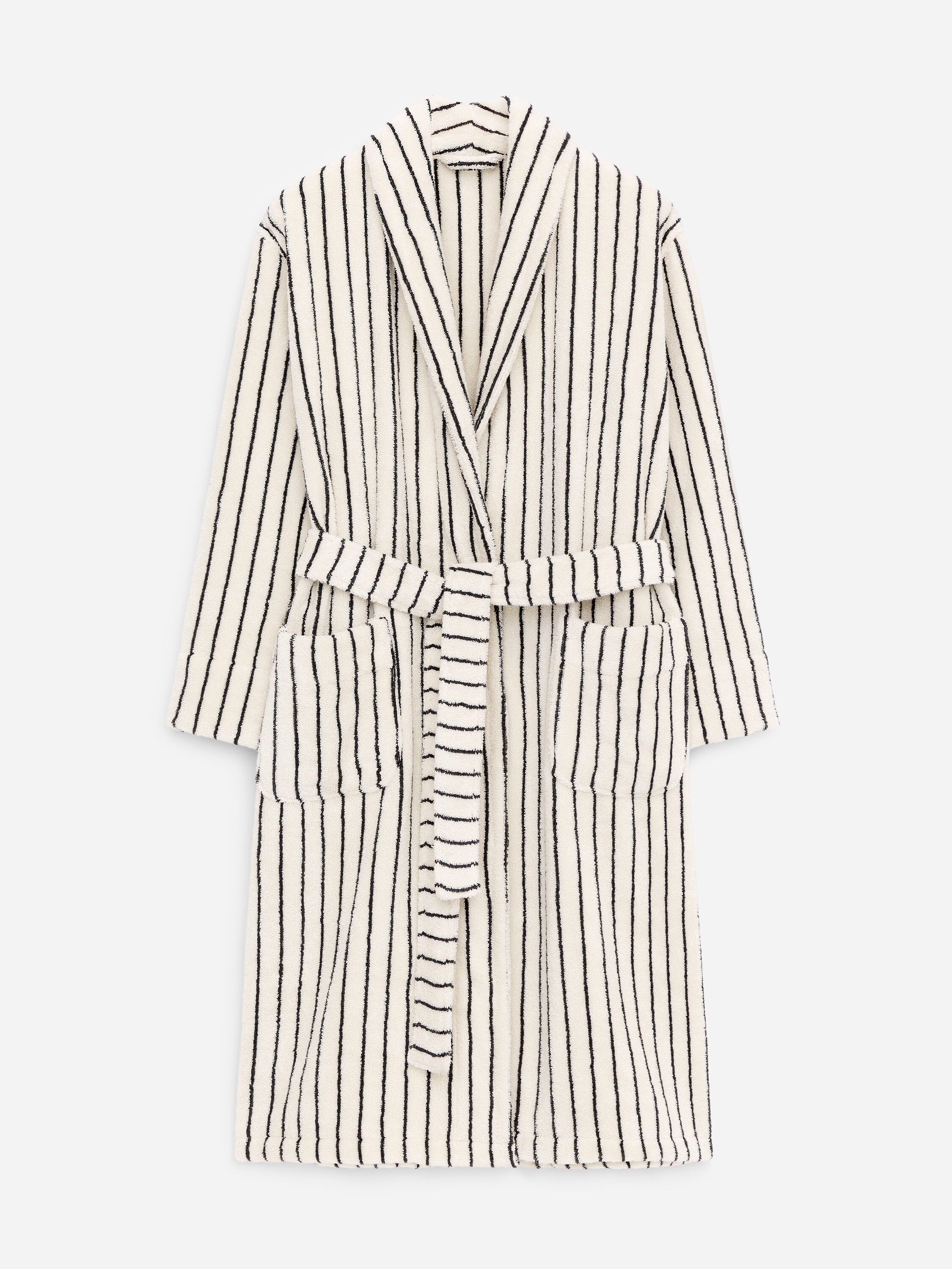 Unisex Cotton Terry Bathrobe - White - Image 9