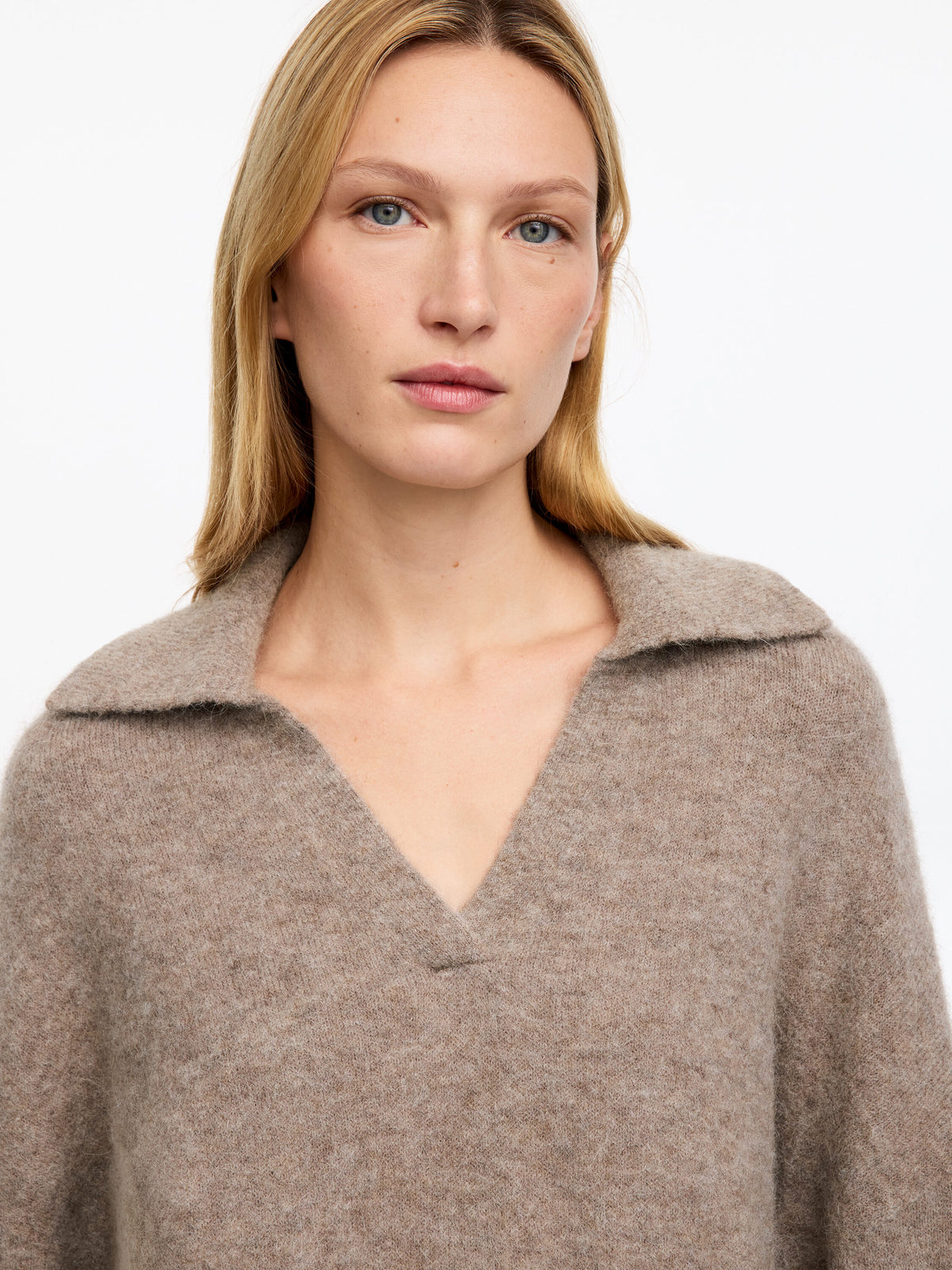 Alpaca-Wool Blend Jumper - Beige - Image 4