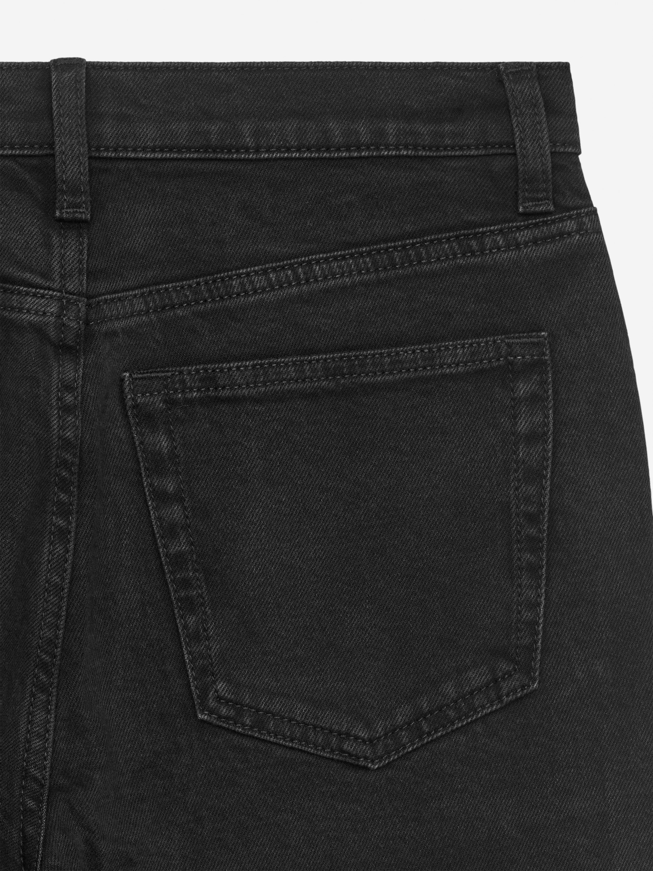 Cropped Slim Jeans - Black - Image 2