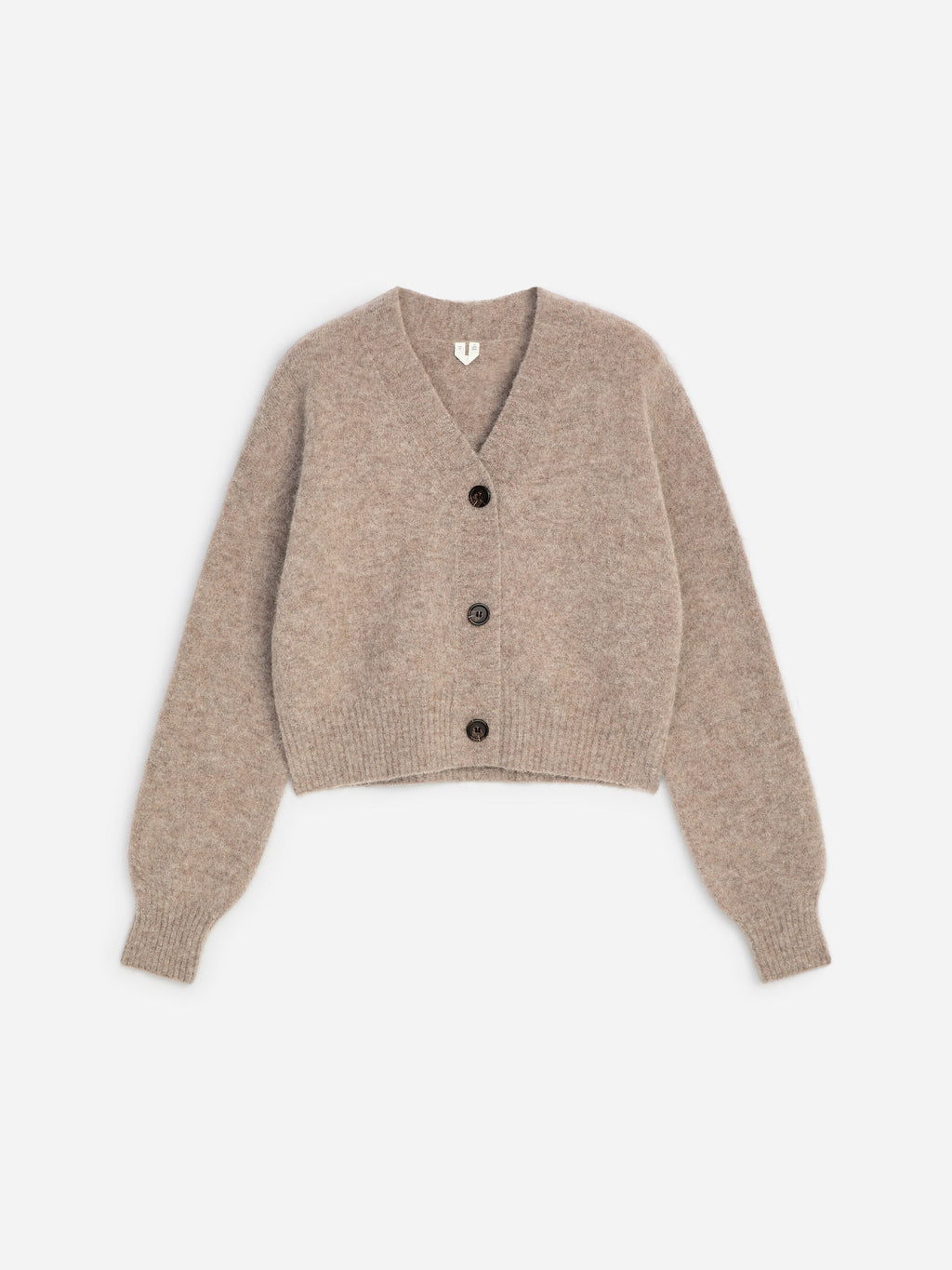 Alpaca-Wool Blend Cardigan - Beige - Image 5