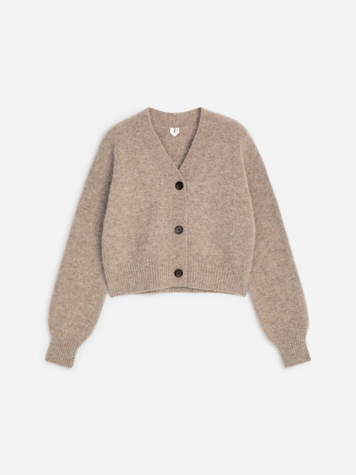 Alpaca-Wool Blend Cardigan - Beige - Image 5