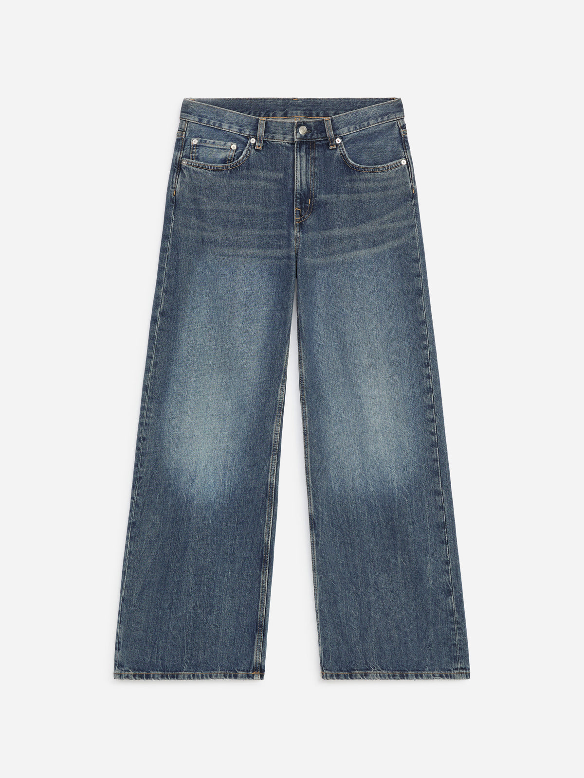 Low Flared Jeans - Blue - Image 6