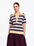 Short-Sleeve Cotton Polo Shirt - Blue