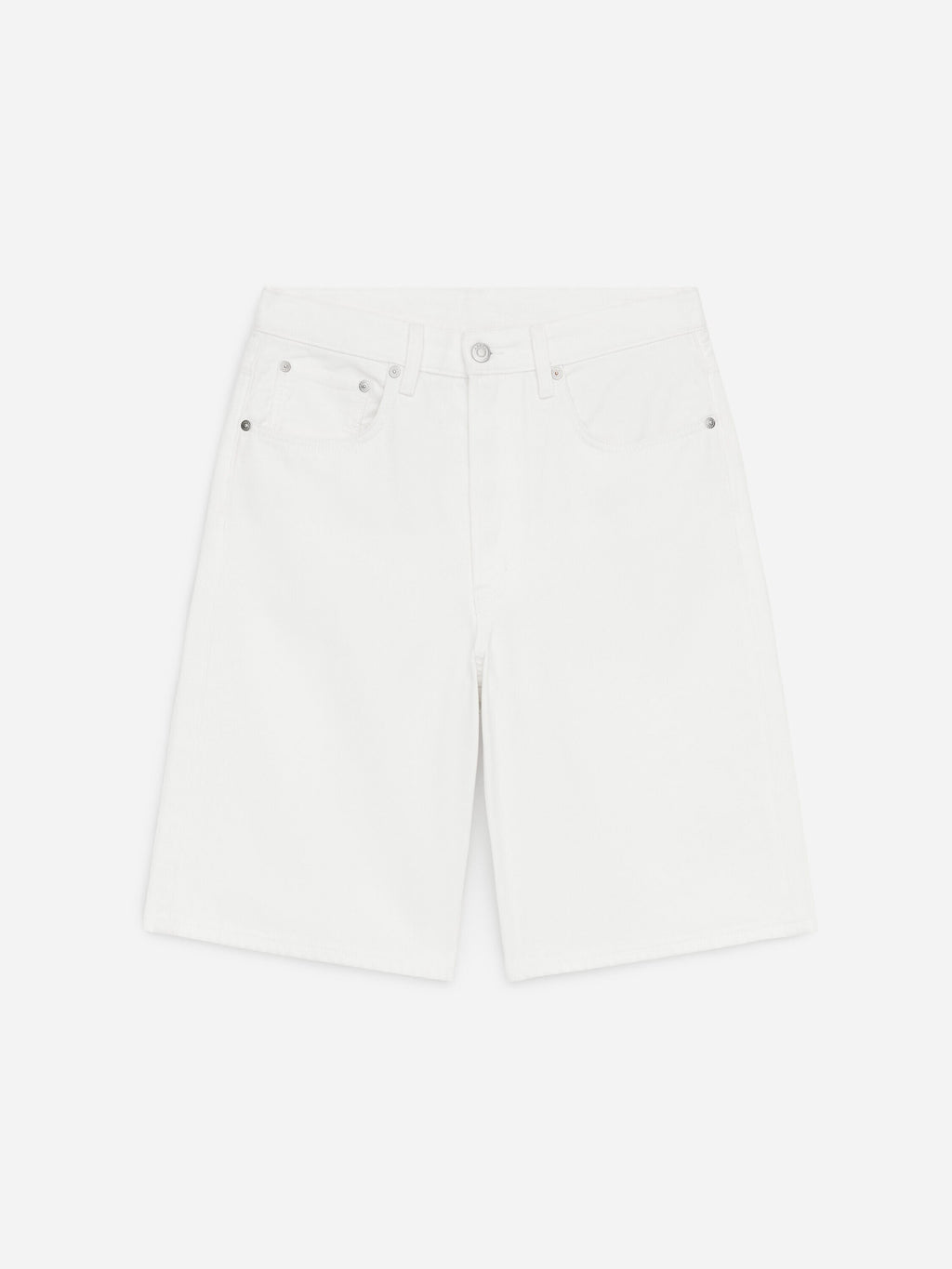 Long Denim Shorts - White - Image 6