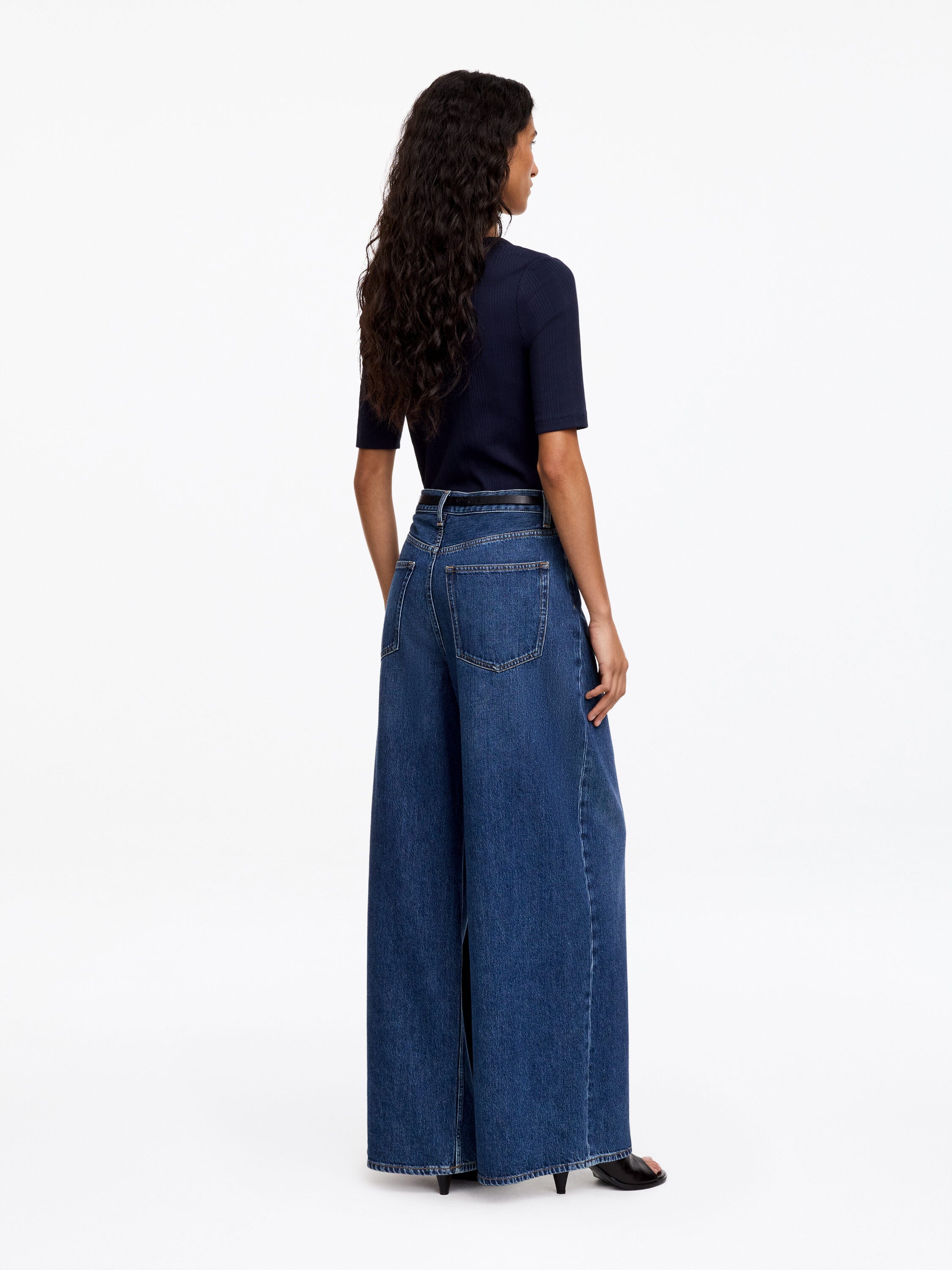 Oversized Wide Jeans - Blue - Image 3