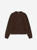 Alpaca-Wool Blend Cardigan - Brown