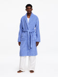 Unisex Cotton Terry Bathrobe - Blue