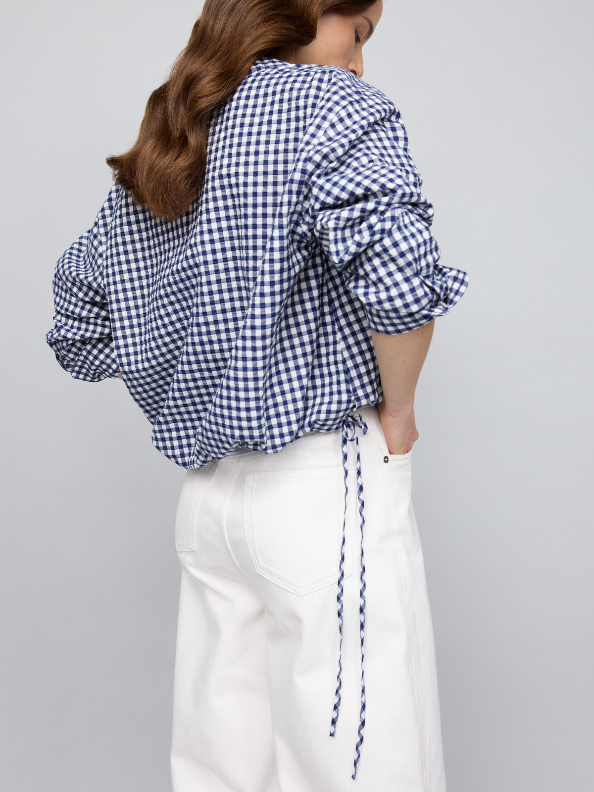 Oversized Wide Jeans - White - Image 3