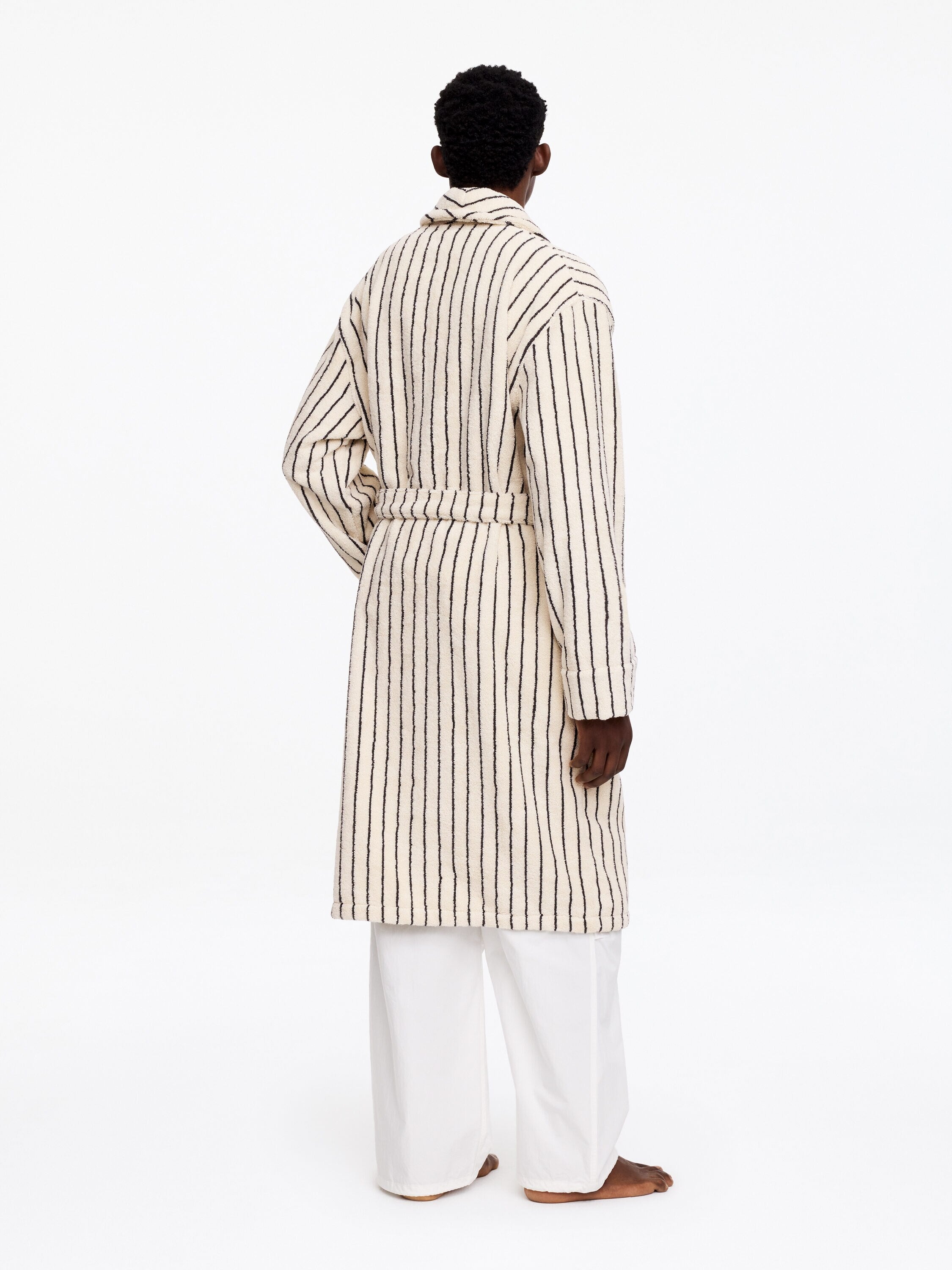 Unisex Cotton Terry Bathrobe - White - Image 4