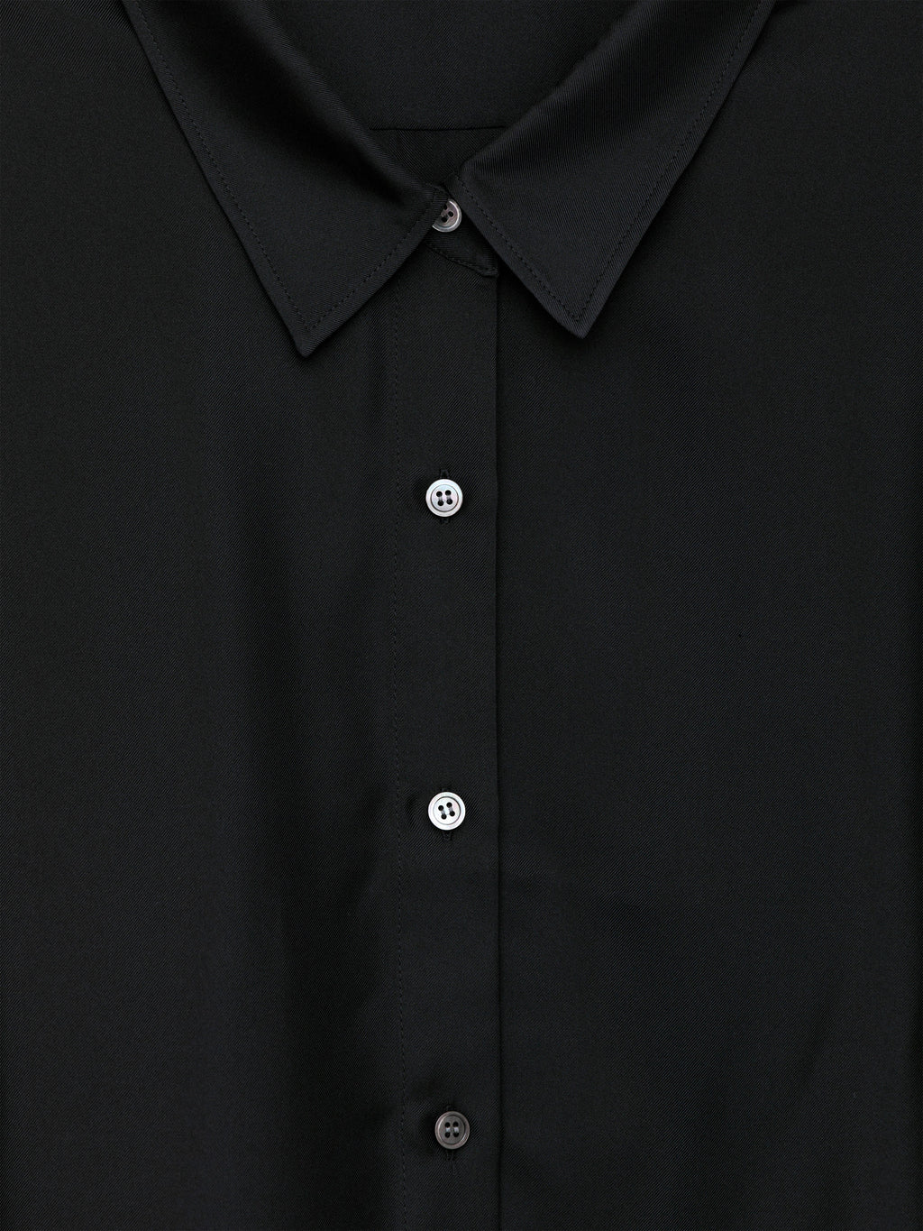 Silk Twill Shirt - Black - Image 2