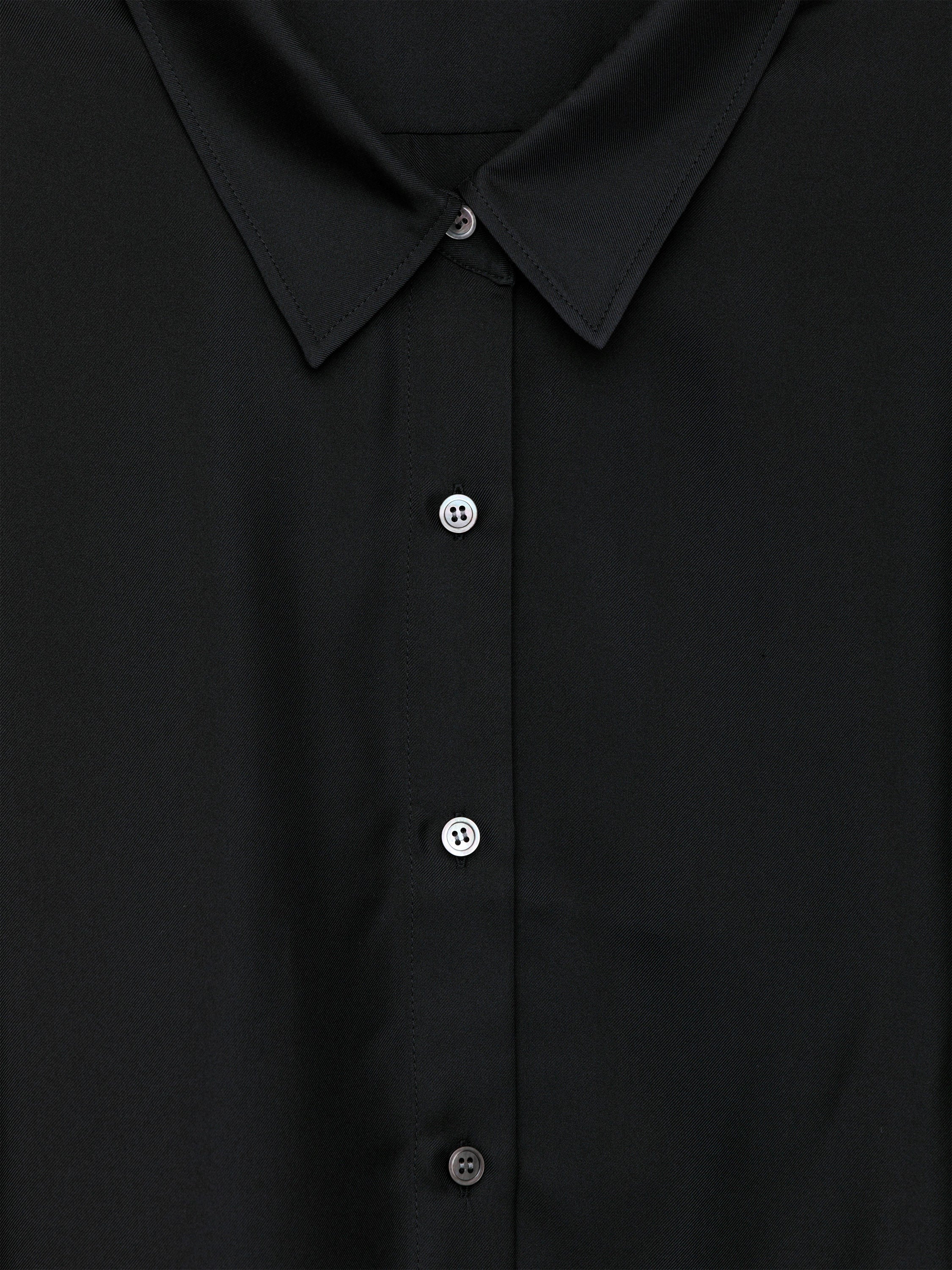 Silk Twill Shirt - Black - Image 2